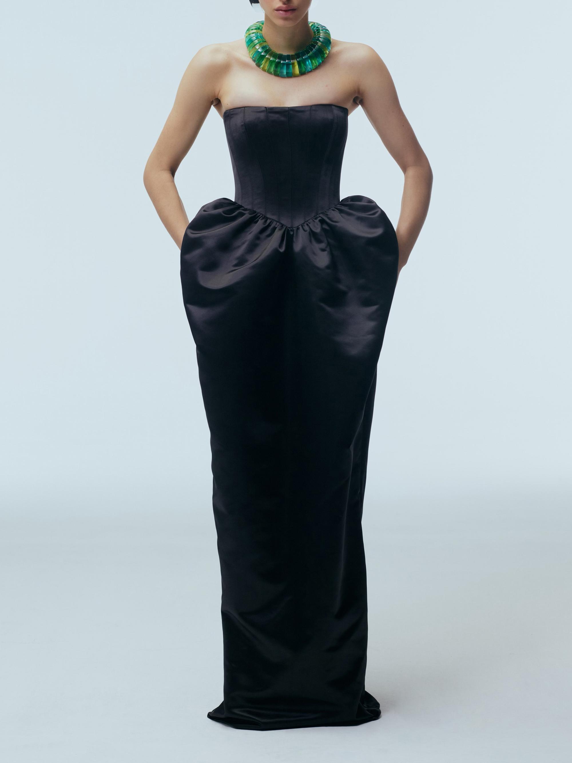The New Arrivals Ilkyaz Ozel Psydae Silk Corset Gown | Saks Fifth