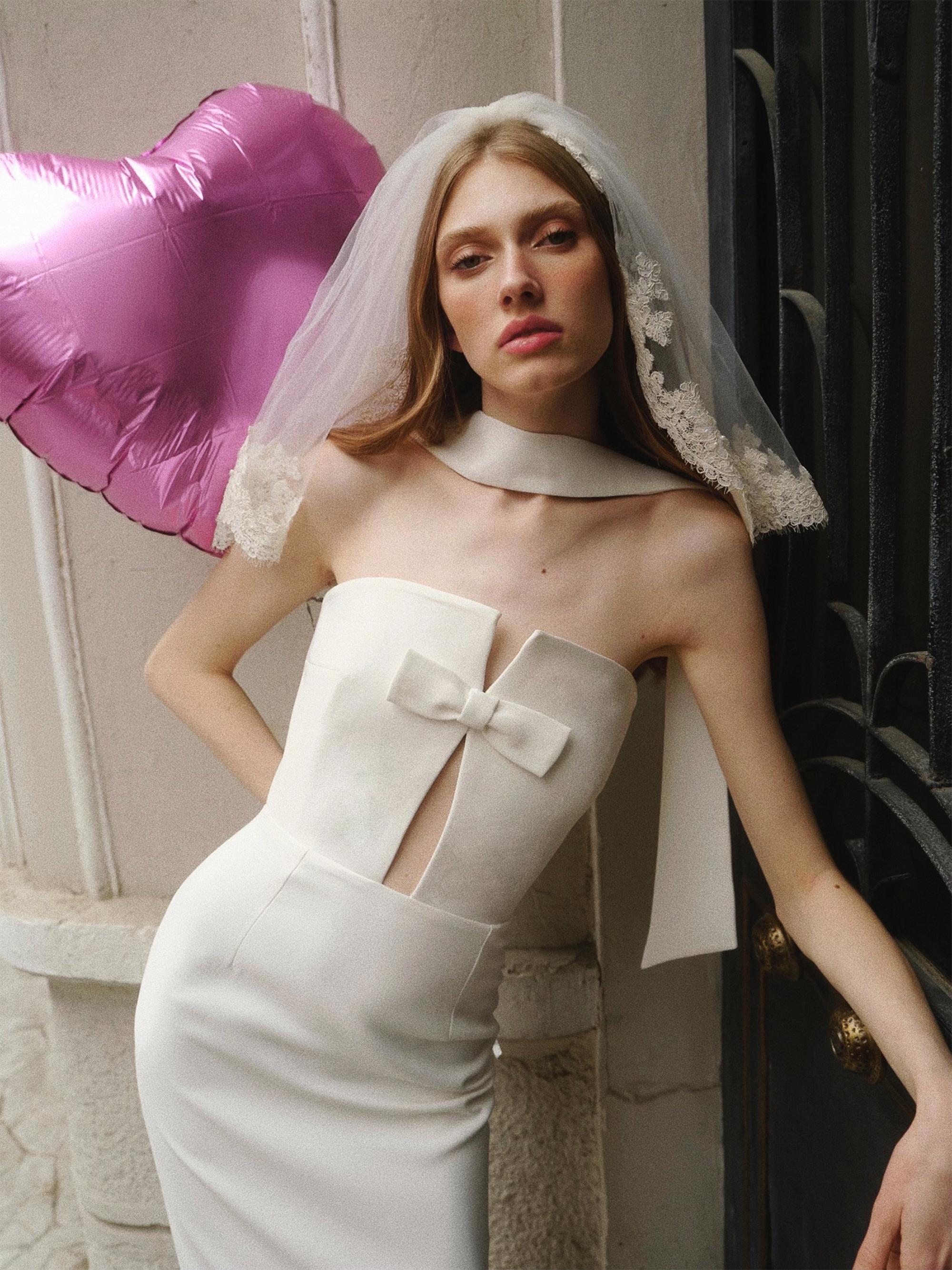 The New Arrivals Ilkyaz Ozel Holly Bow Midi-Dress | Saks Fifth Avenue