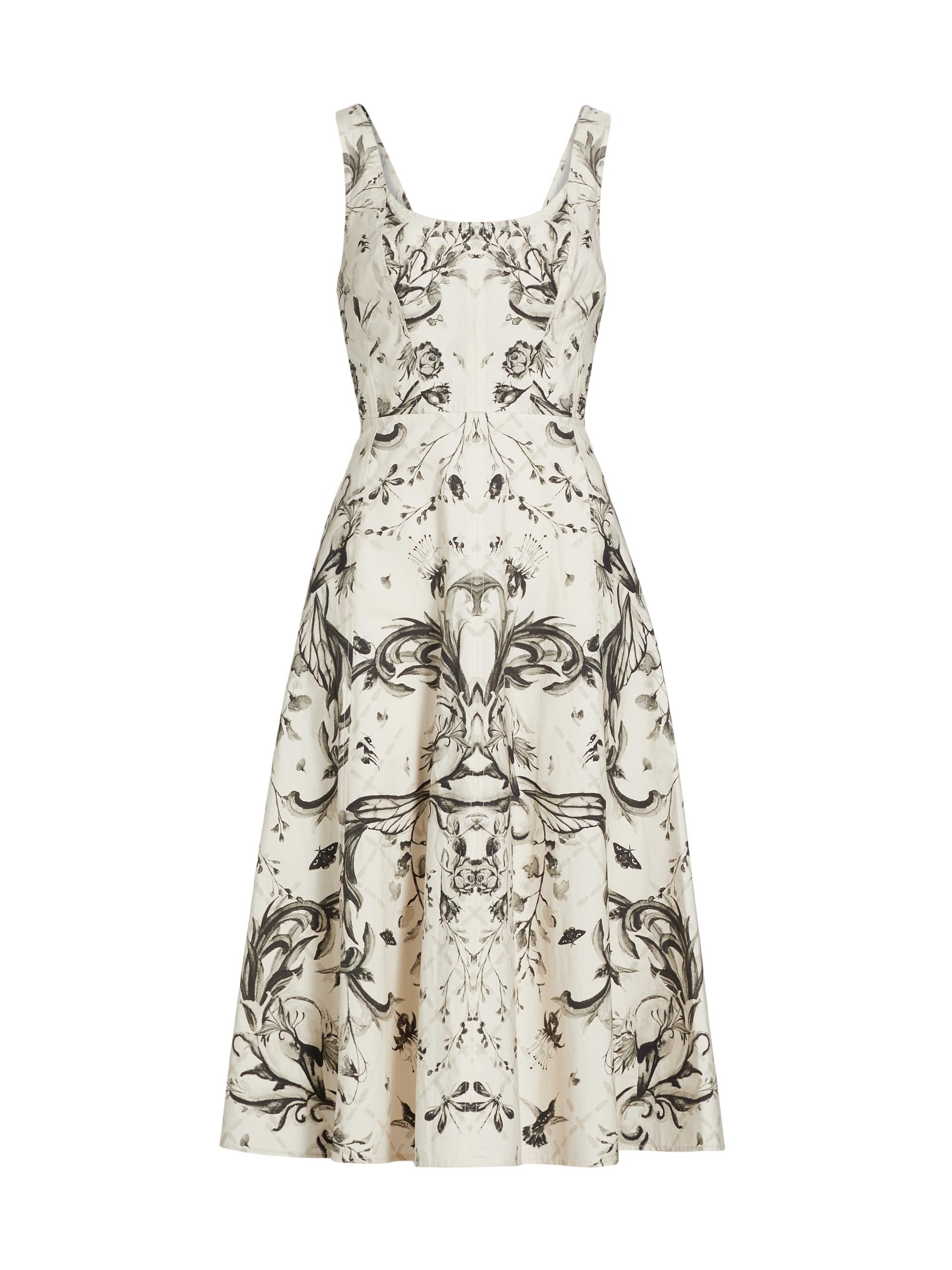 Marchesa Rosa Women's Floral Cotton Sleeveless Midi-Dress - Stone