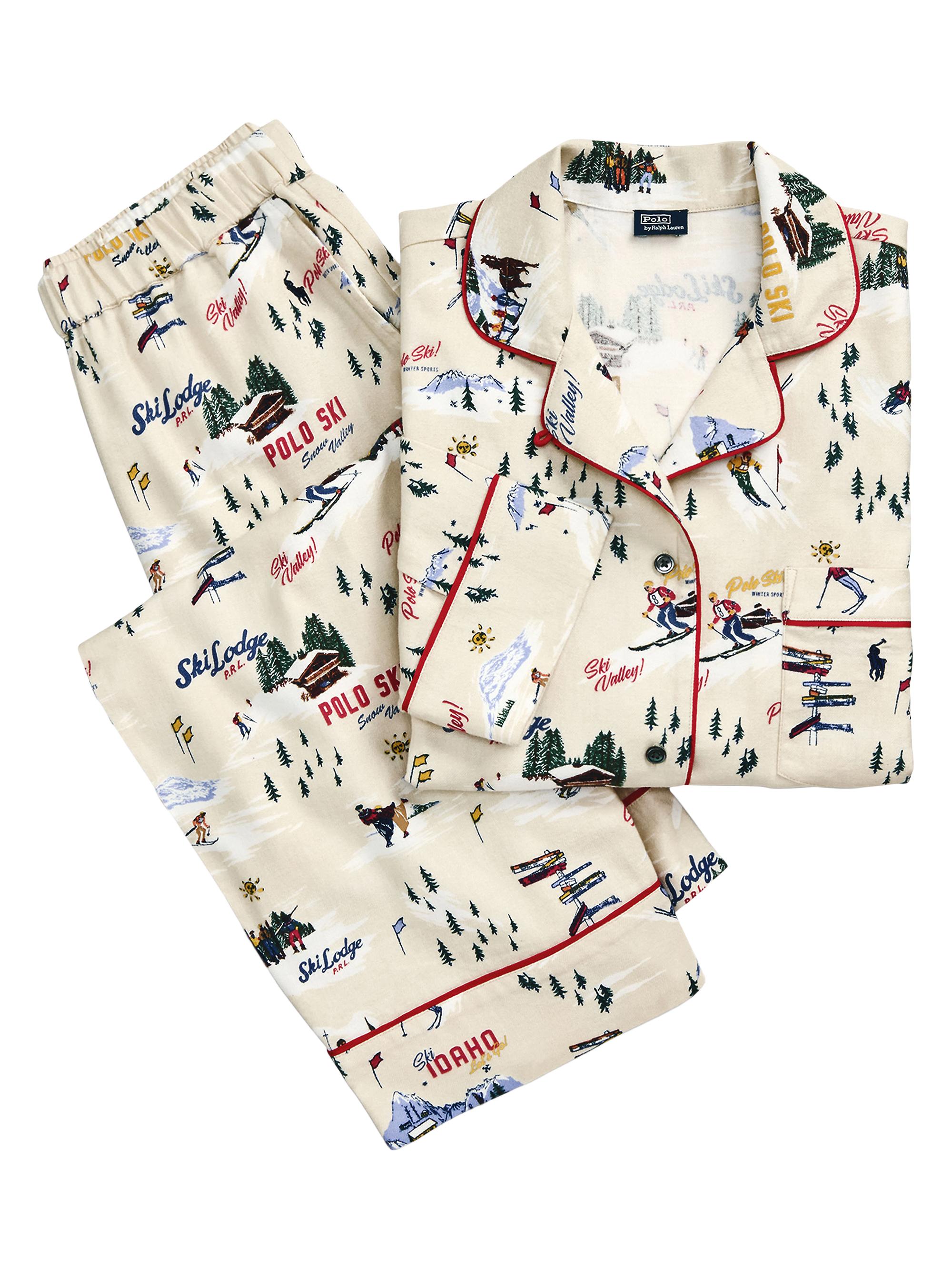 Polo Ralph Lauren Women's Cozy Flannel Madison Cotton Pajamas - Ski Slopes