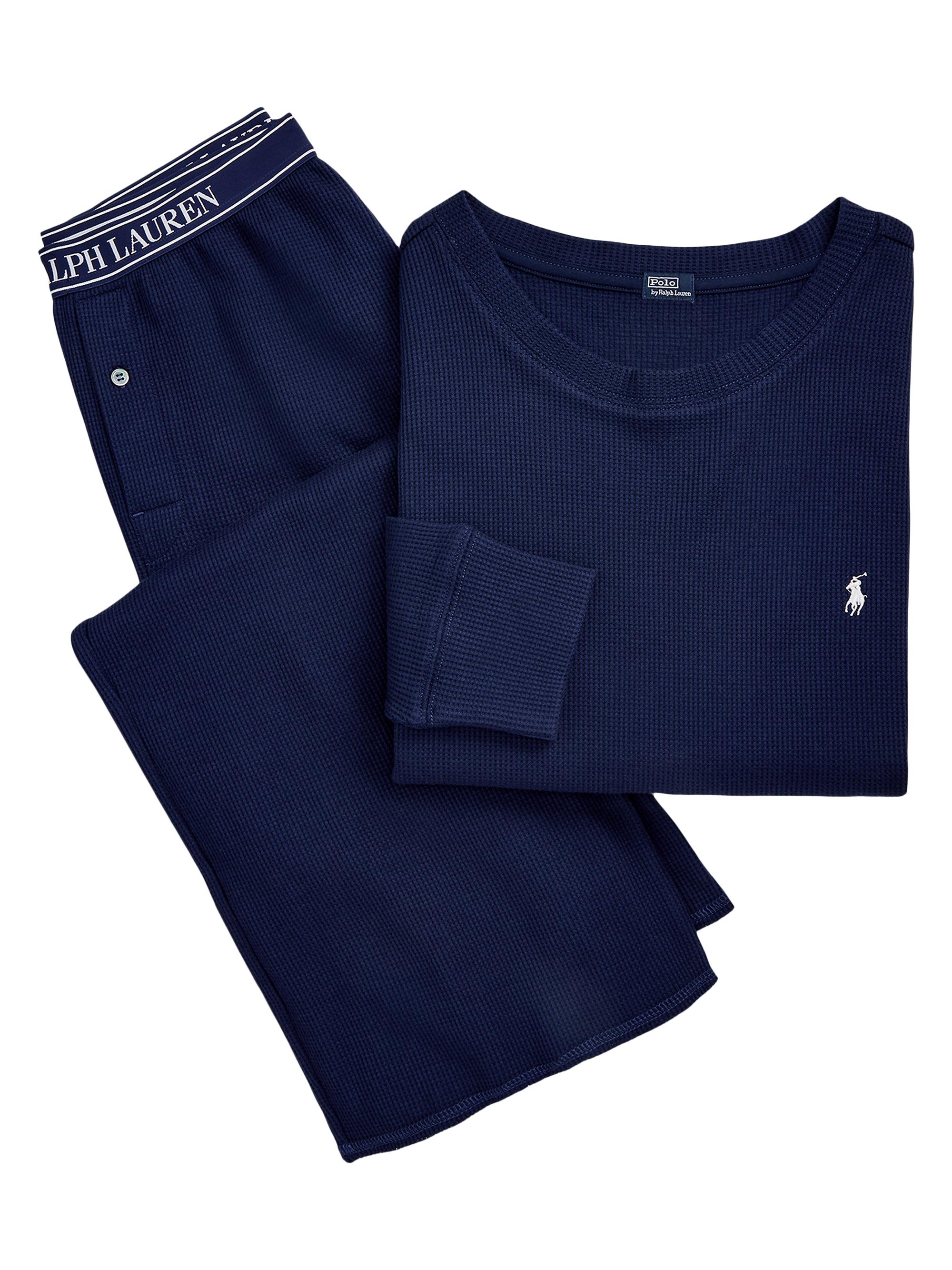Polo Ralph Lauren Women's Club Waffle Knit Pajamas - Navy