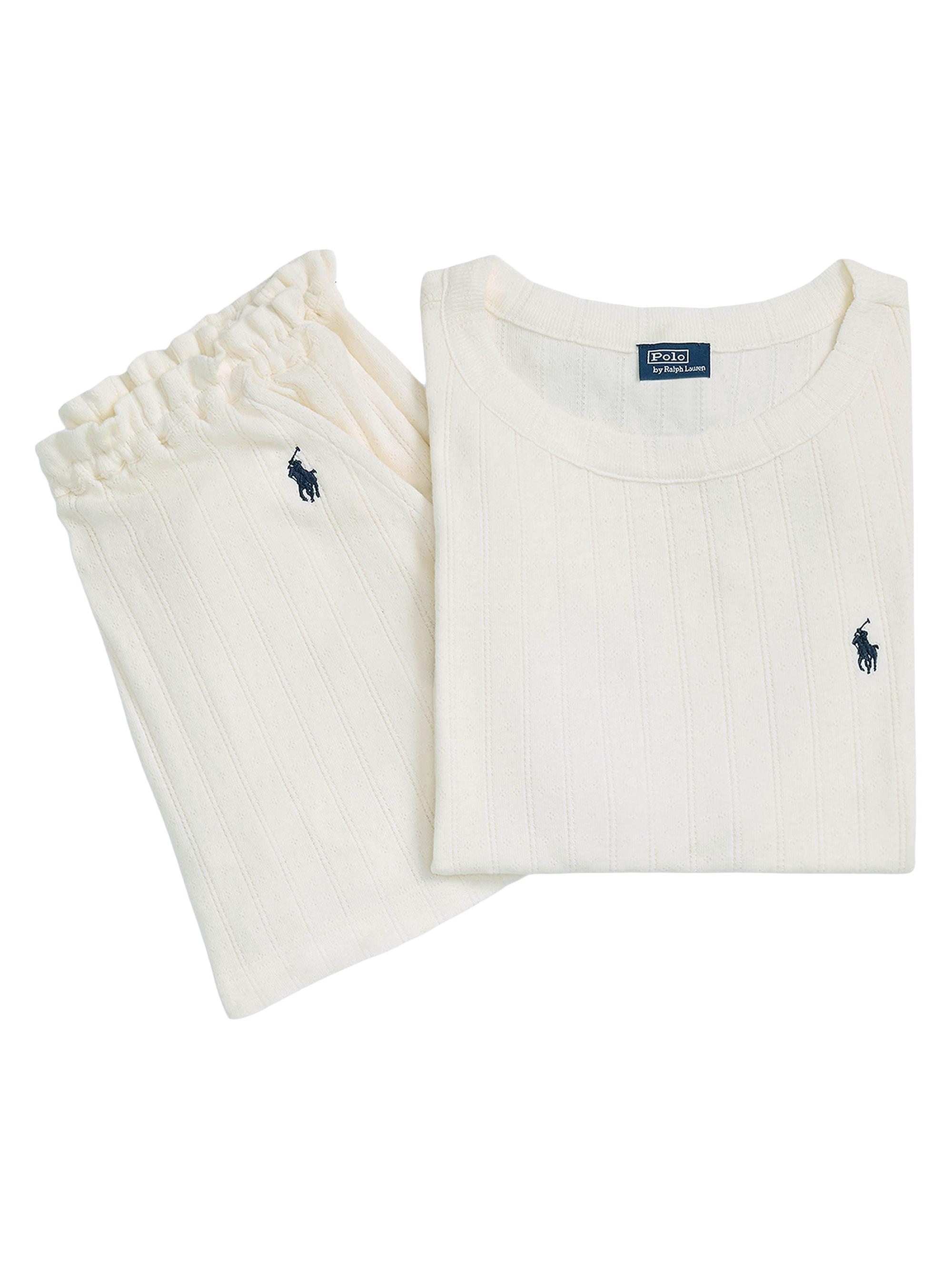 Polo Ralph Lauren Women's Polo Pointelle Cami Short Pajamas - Egret