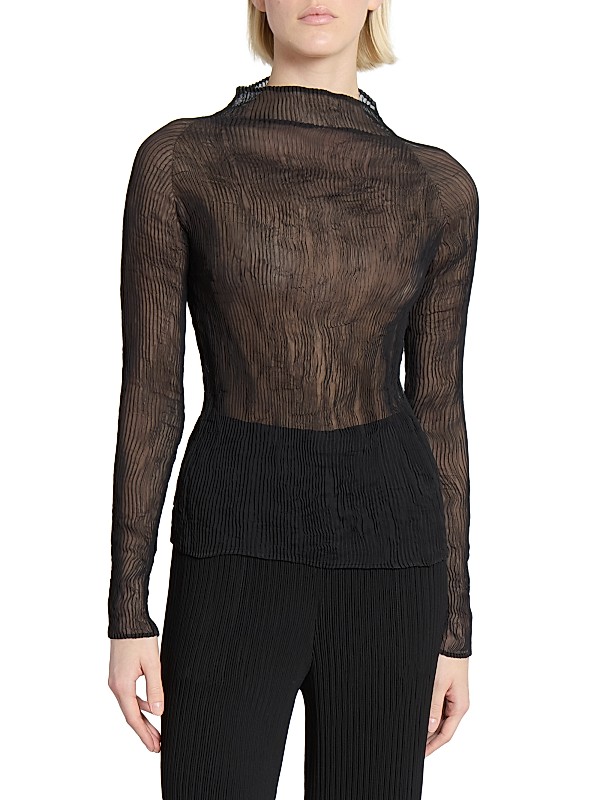 Shop Issey Miyake Chiffon Twist Plissé Shirt | Saks Fifth Avenue Shop Issey Miyake Chiffon Twist Plissé Shirt | Saks Fifth Avenue