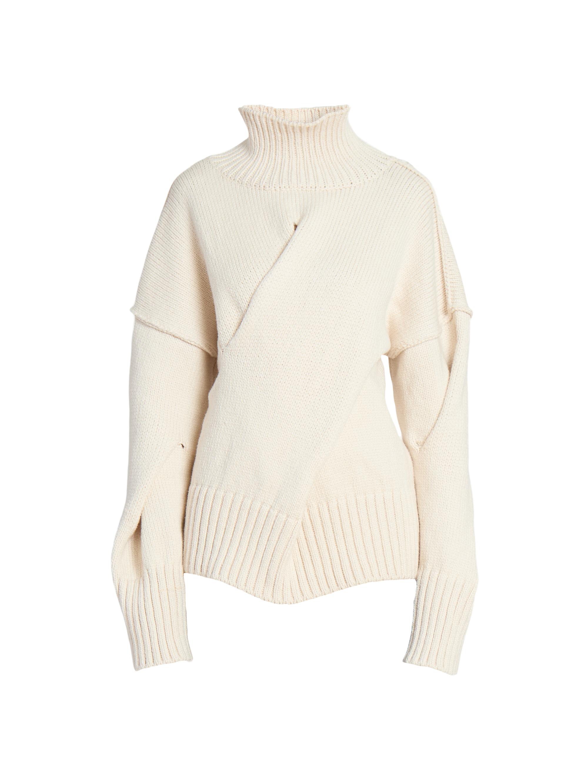 Issey Miyake Women's Brobdingnag Cotton-Blend Knit Sweater - Moon White