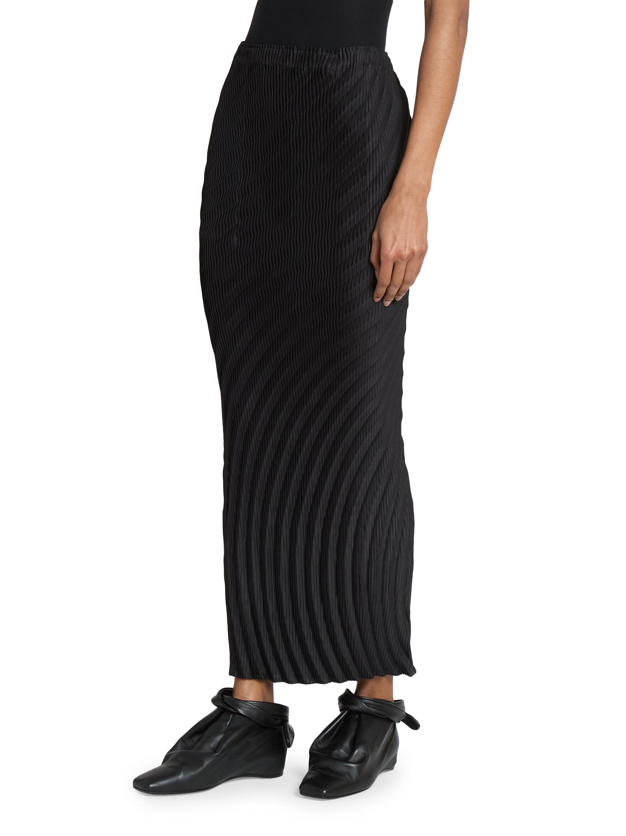 Issey Miyake Nuance Pleats Solid Maxi Skirt | Saks Fifth Avenue