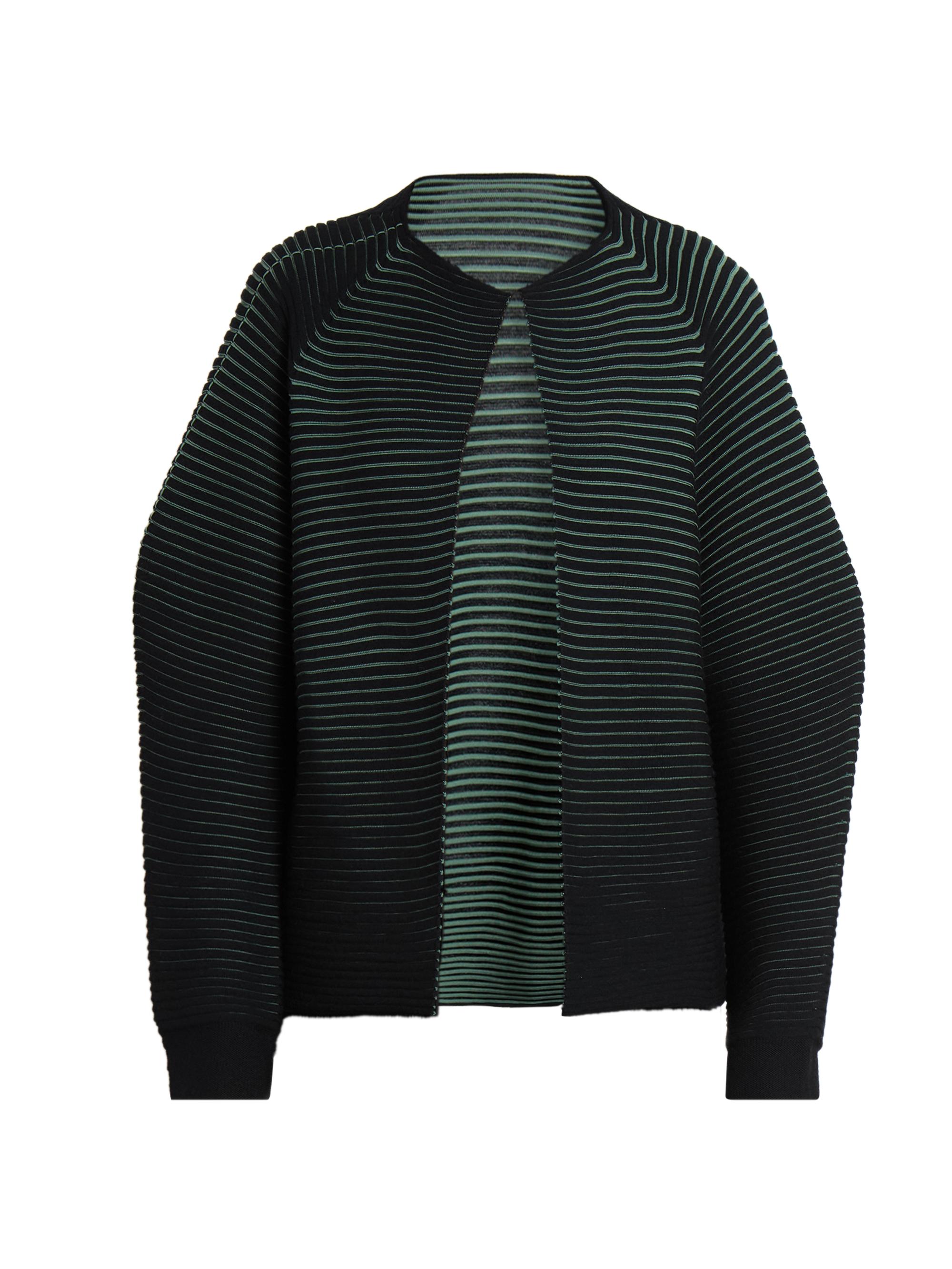 Issey Miyake Women's Circle Wool-Blend Knit Cardigan - Black Hued