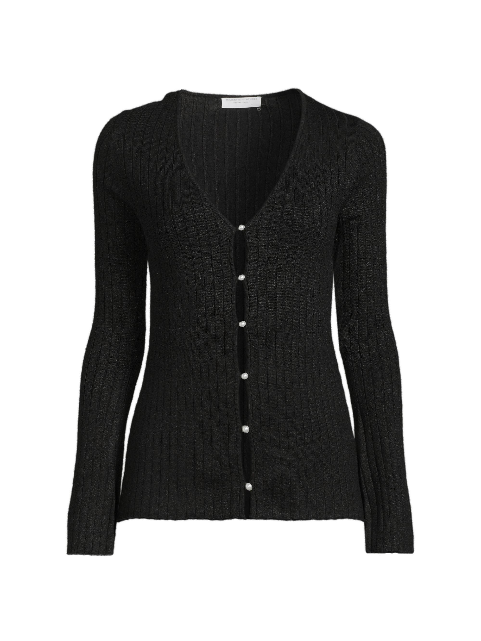 Saint Laurent Sequin Logo Cashmere Cardigan | Saks Fifth Avenue