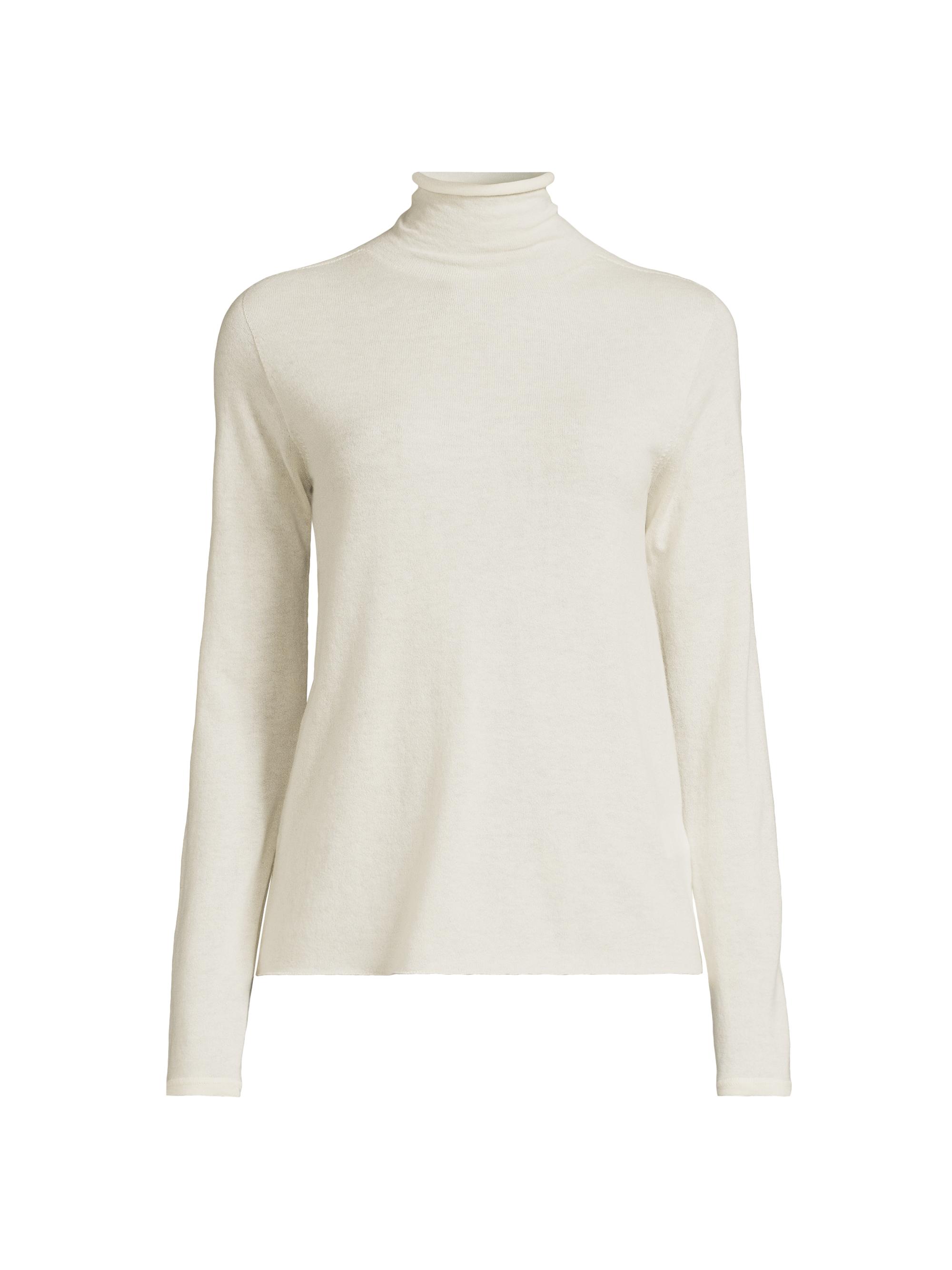 Majestic Filatures Women's Mashine-Washable Cashmere Long-Sleeve Turtleneck Sweater - Prune