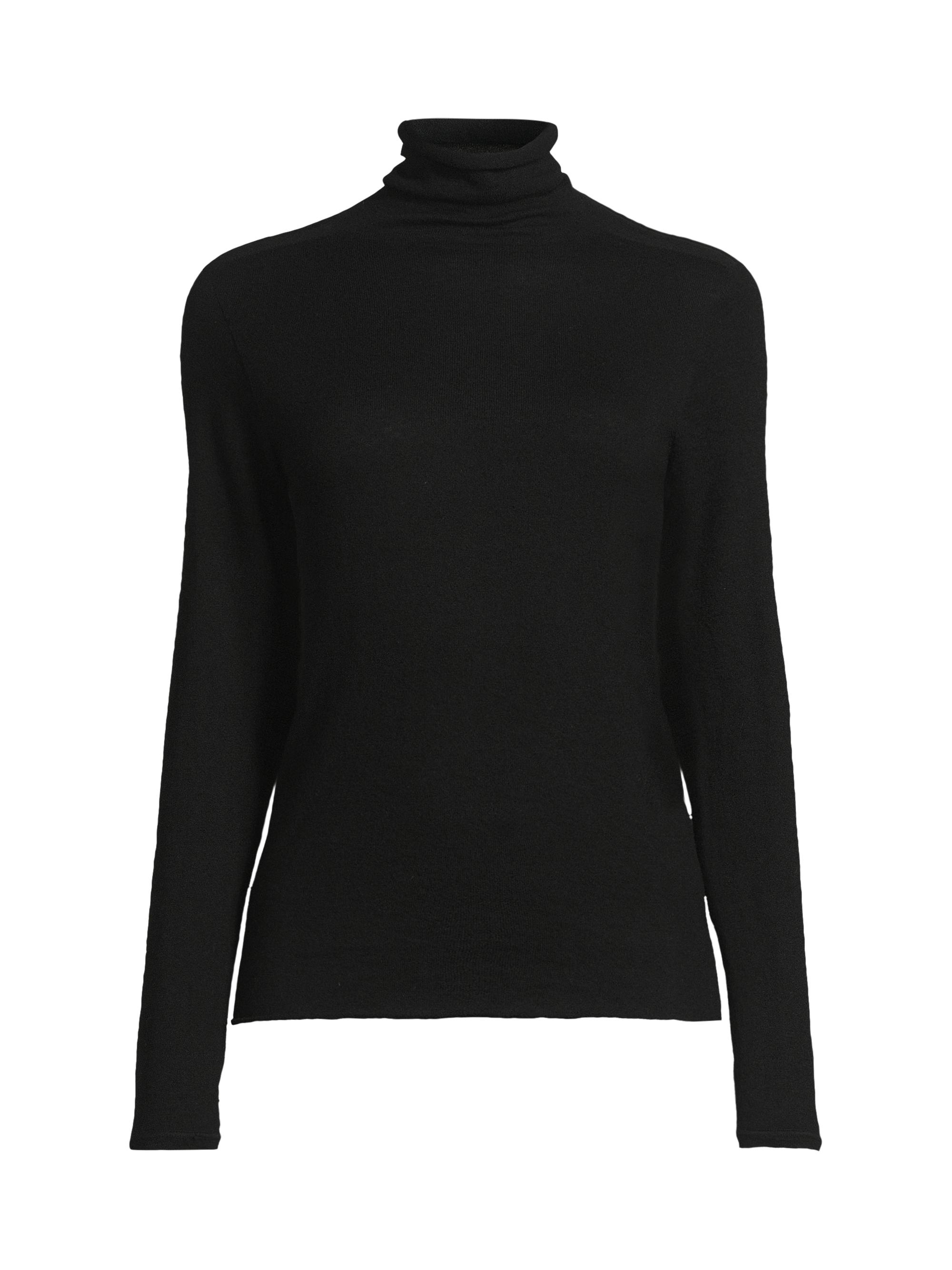 Majestic Filatures Women's Cashmere Turtleneck Sweater - Noir