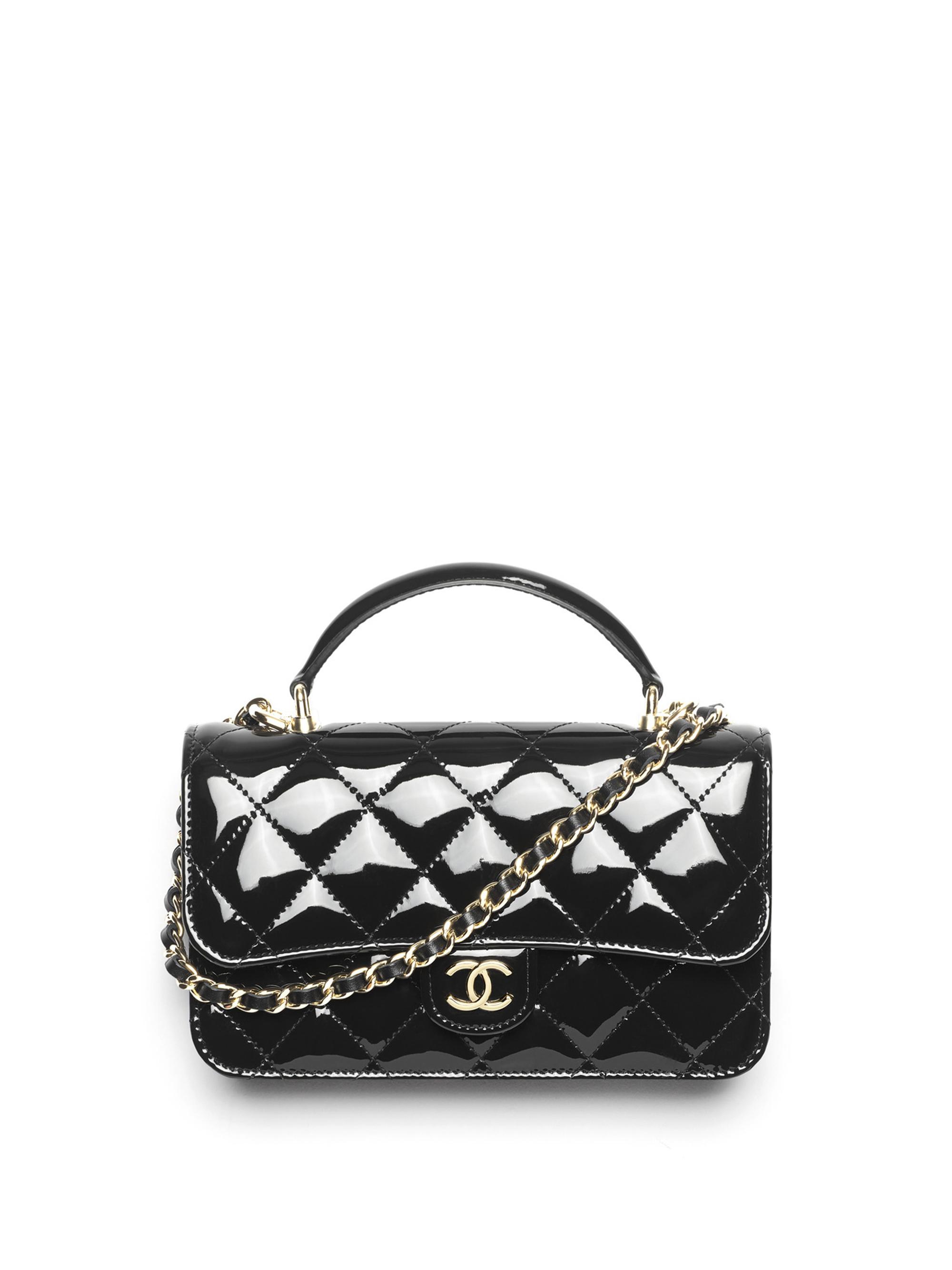 【CHANEL シャネル】ホルダー CHANEL Black Caviar XL Snap Card Holder on Chain Light Gold