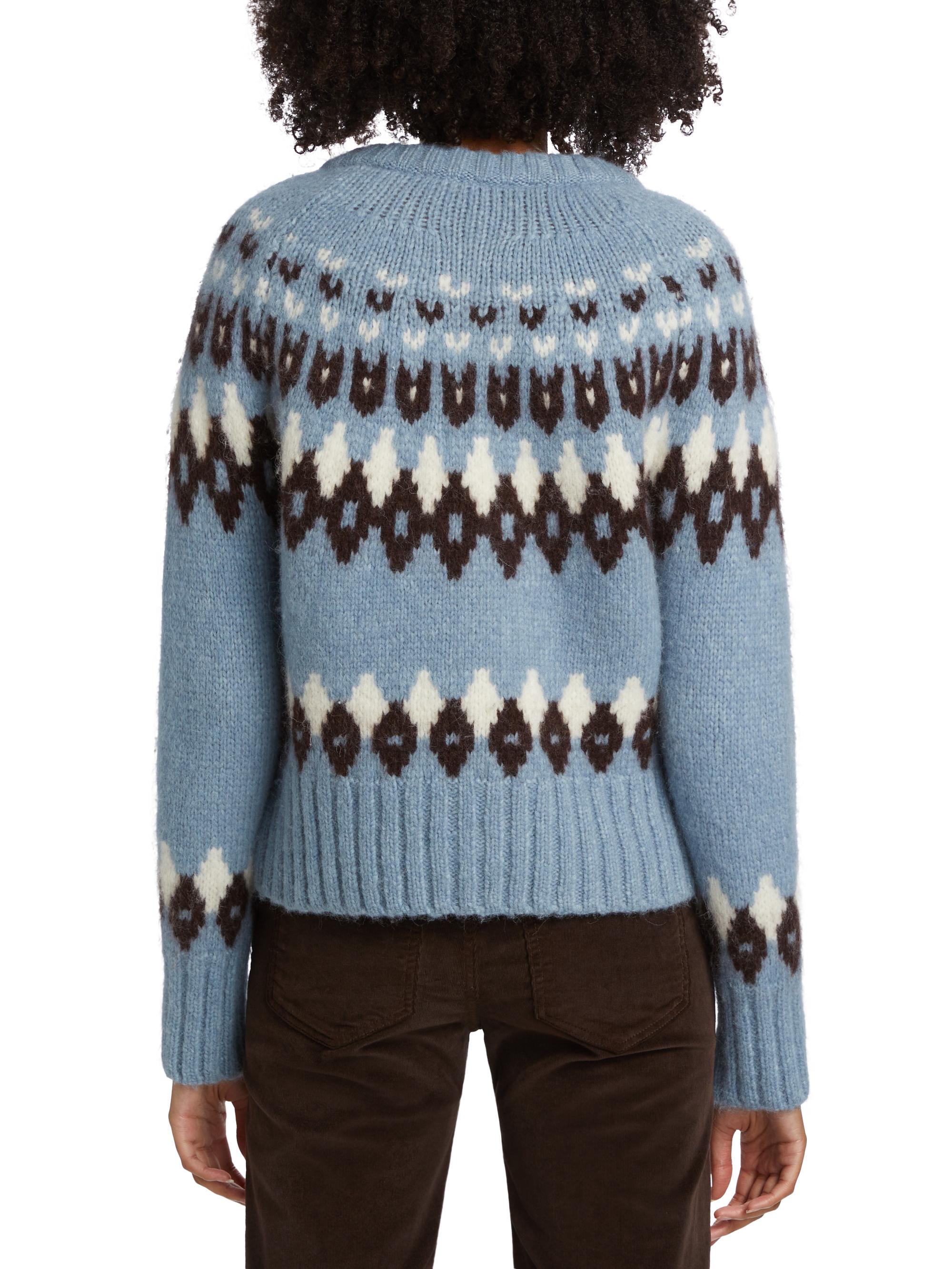 Veronica Beard Christina Fair Isle-Style Alpaca-Blend Cardigan