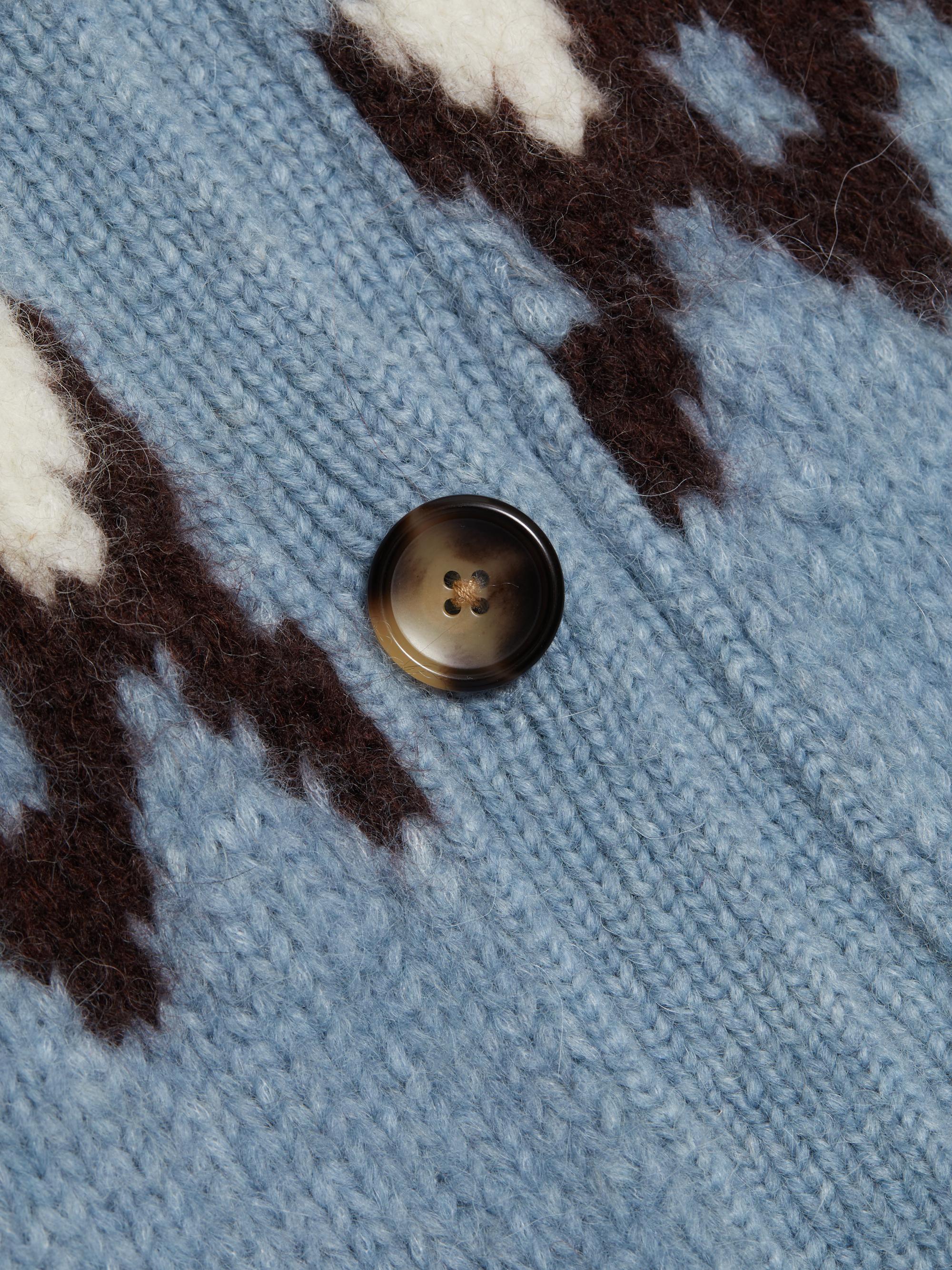 Veronica Beard Christina Fair Isle-Style Alpaca-Blend Cardigan