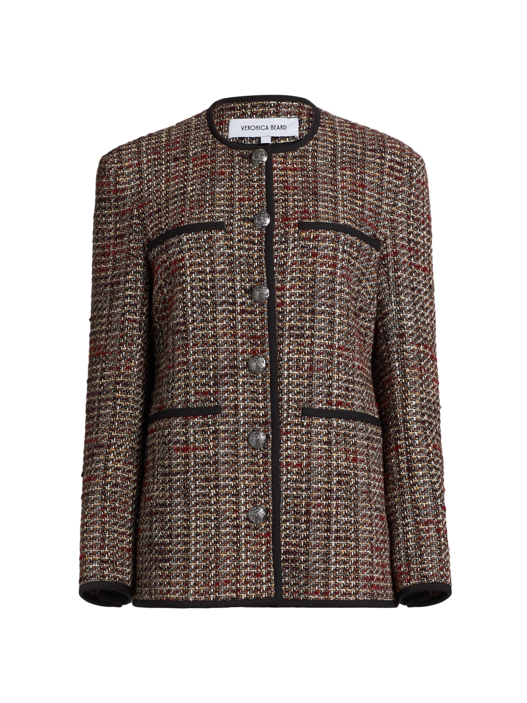 Veronica Beard Women's Watkins Cotton-Blend Single-Breasted Dickey Jacket - Grey Multi