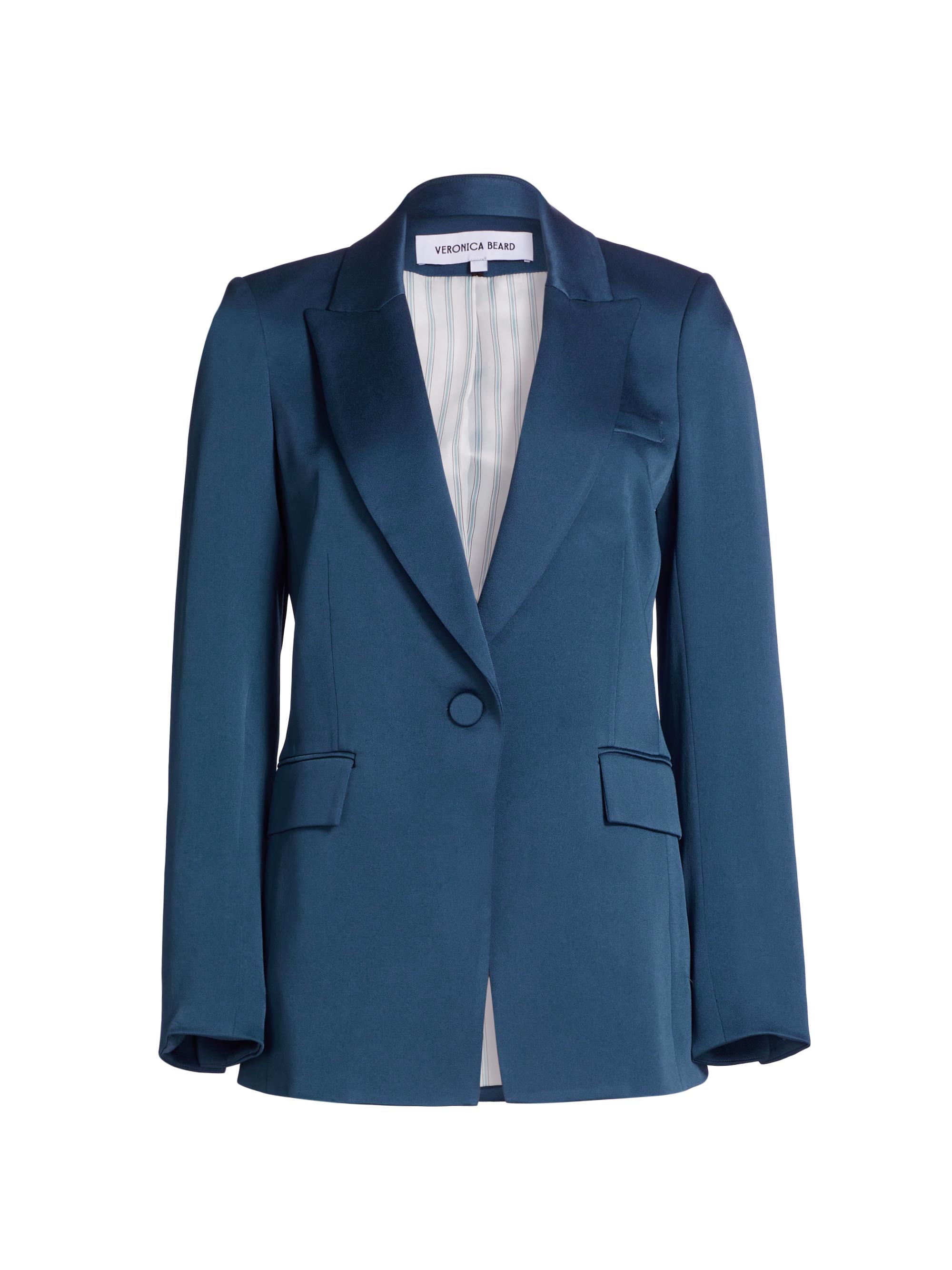 Veronica Beard Women's Long & Lean Dickey Jacket - Blue Stone