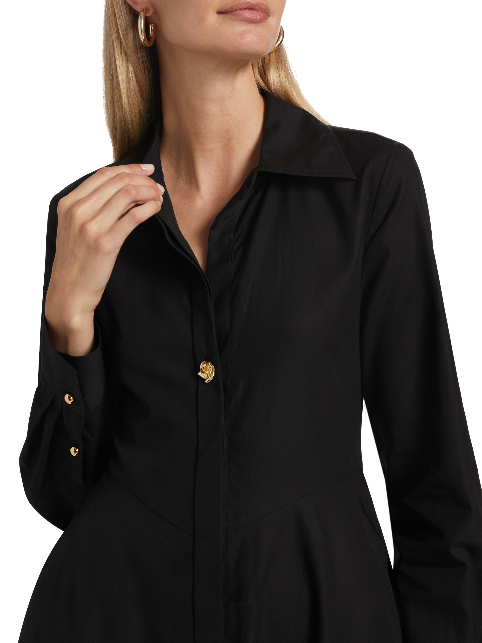 Derek Lam 10 Crosby Helene Asymmetrical Knee-Length Shirtdress