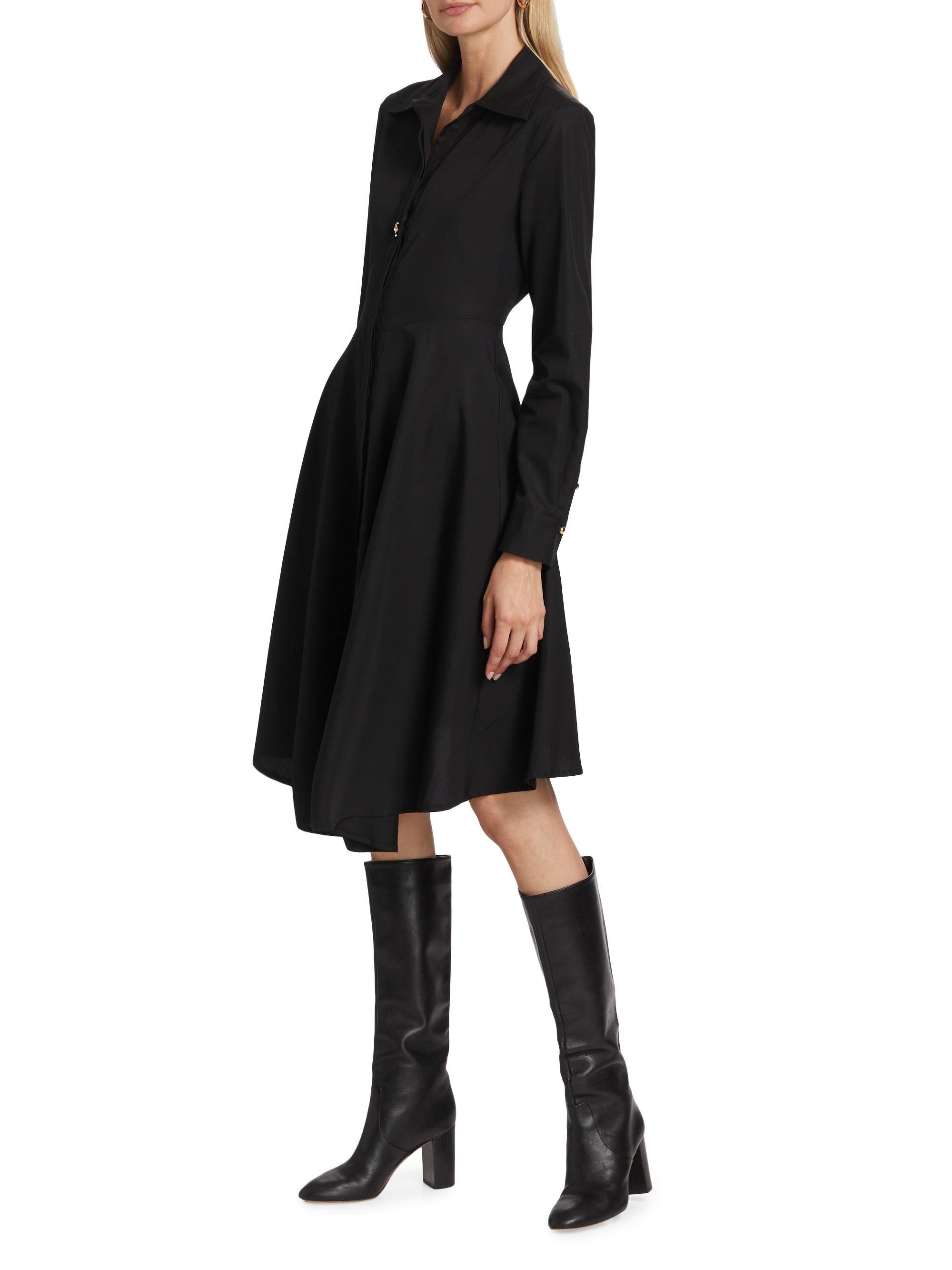 Derek Lam 10 Crosby Helene Asymmetrical Knee-Length Shirtdress