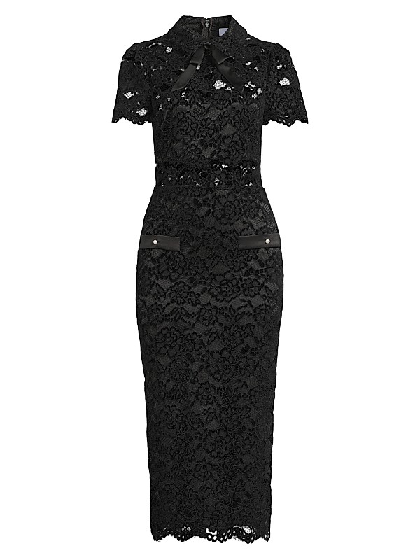 slim fit dress slacks Ladivine CC2164 Black/Nude Size 14 Long Fitted Off The Shoulder Sheer 3D Lace Wedding Dress Evening Gown Slit Shimmer Bridal CC2164 main image 1