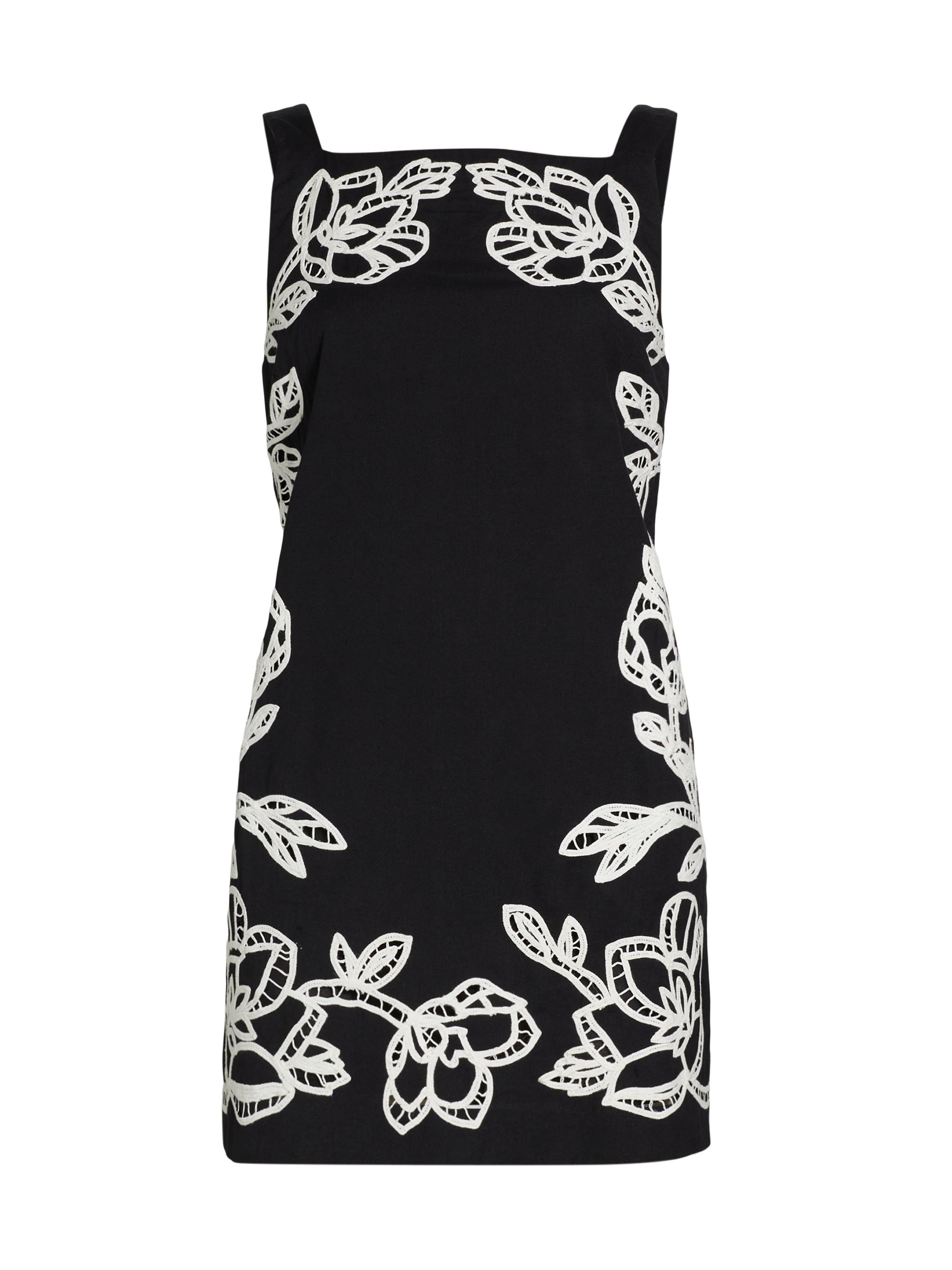 Hemant & Nandita Women's Daha Embellished Cotton-Blend A-line Minidress - Black White