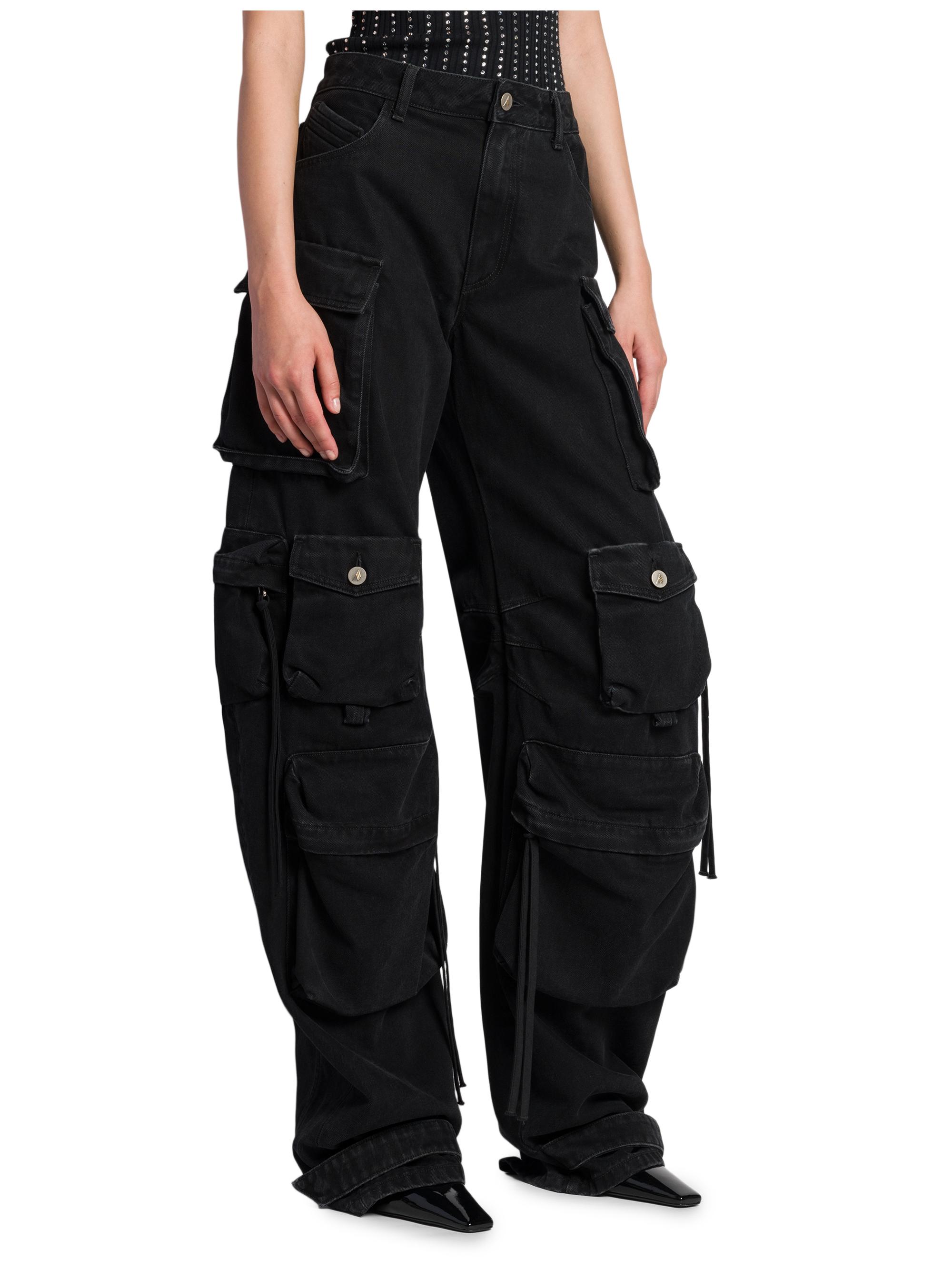The Attico Cotton Wide-Leg Cargo Pants | Saks Fifth Avenue