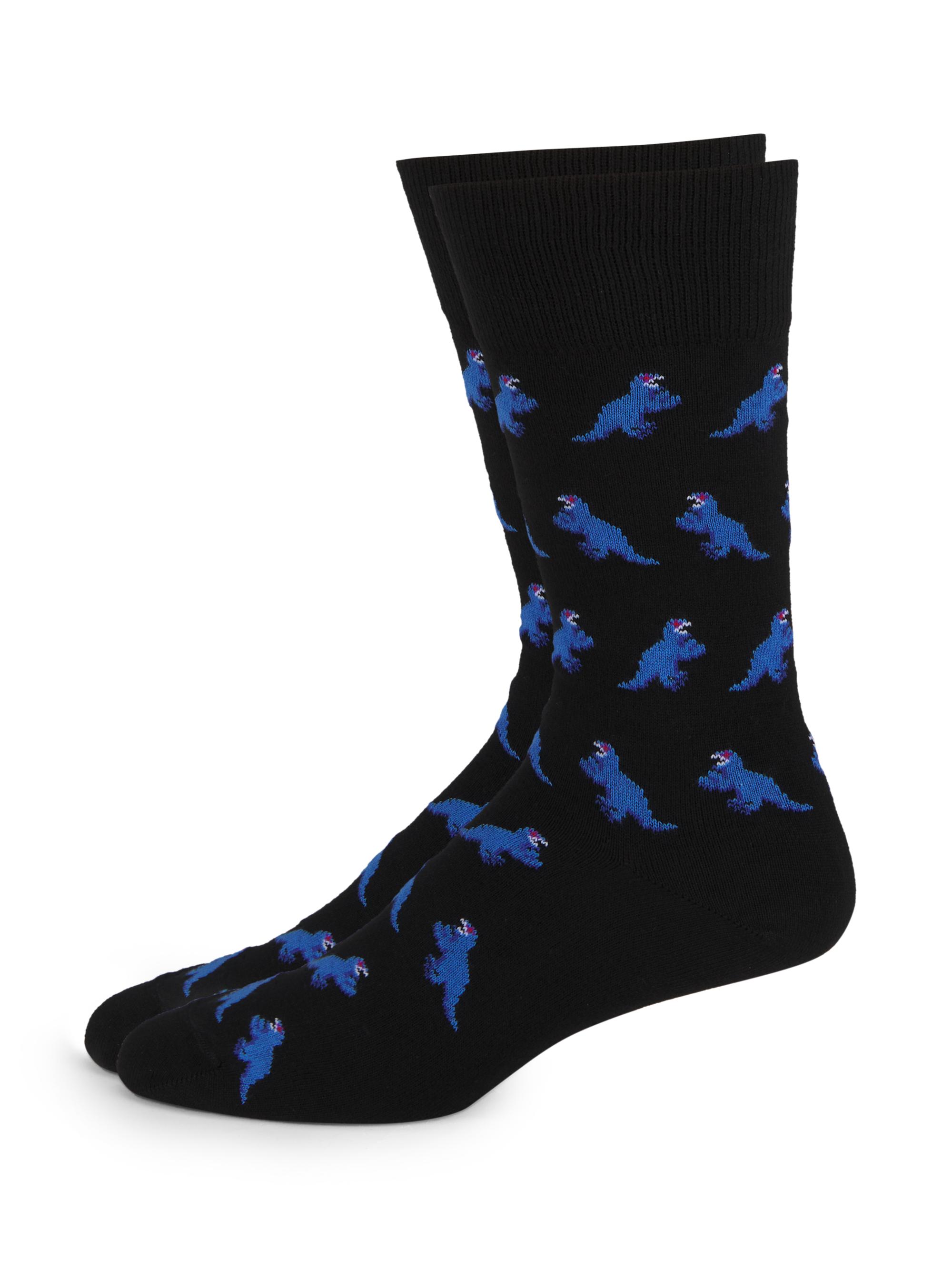 Paul Smith Men's Dinosaur Mid-Calf Socks - Black
