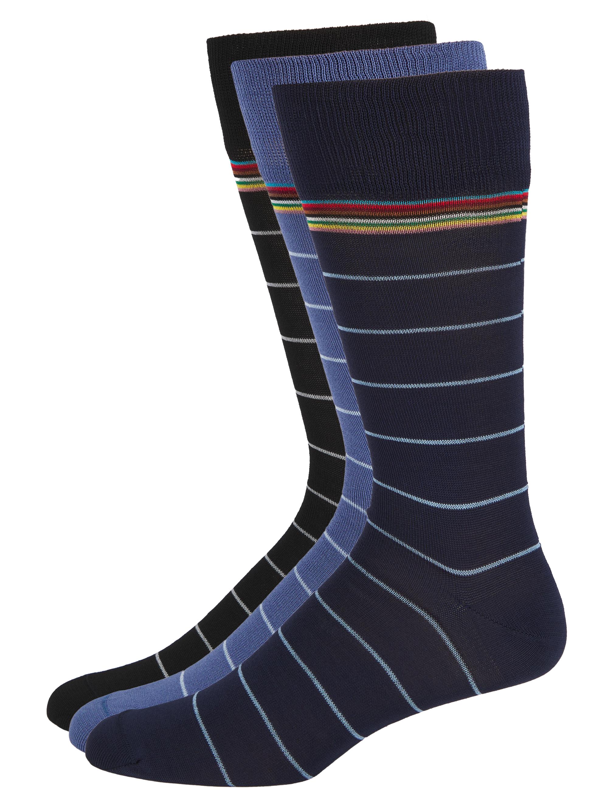 Paul Smith Men's Striped Mid-Calf Socks 3-Pack