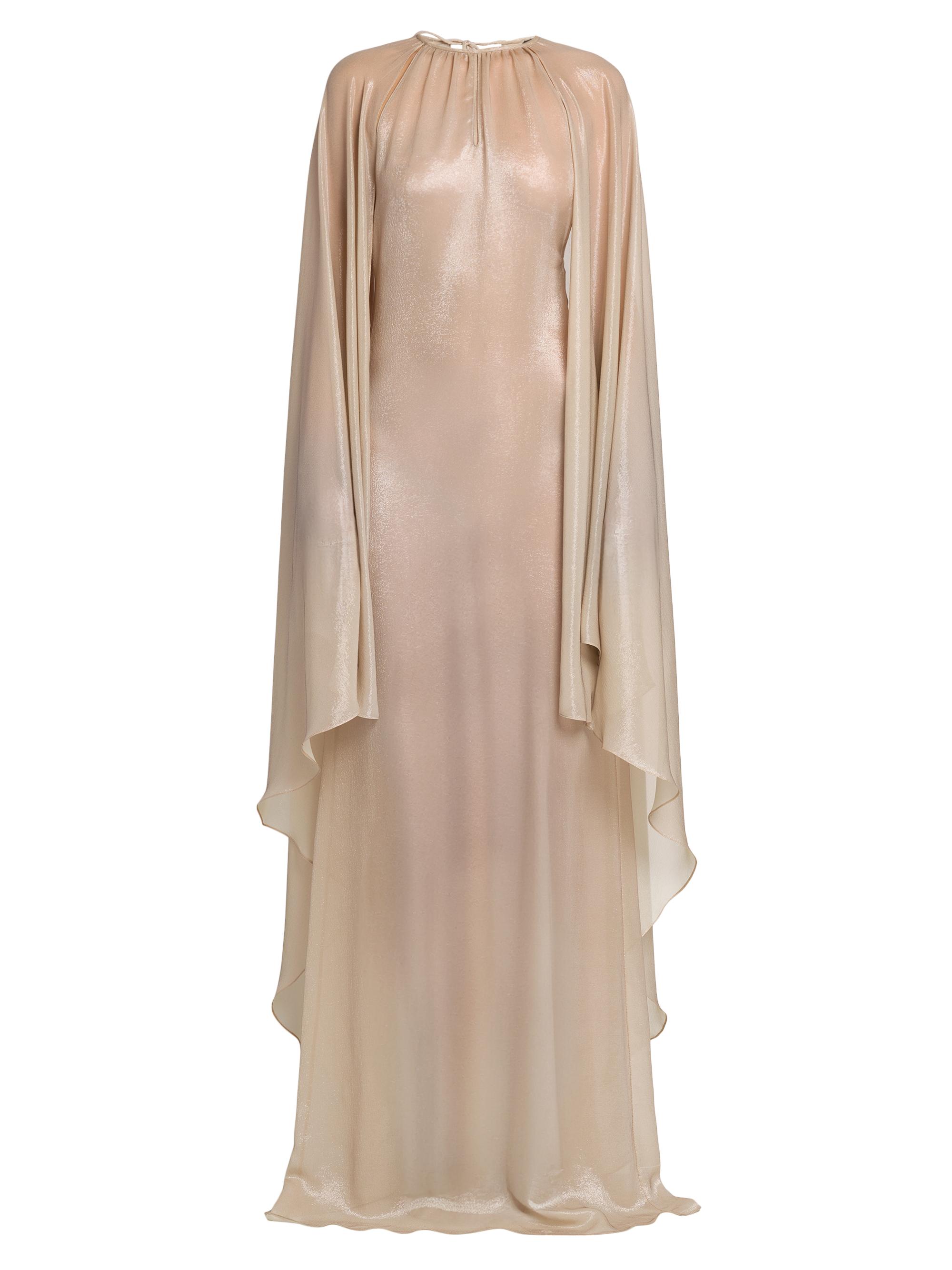 TOM FORD Women's Silk-Blend Wet Look Cape Gown - Blush