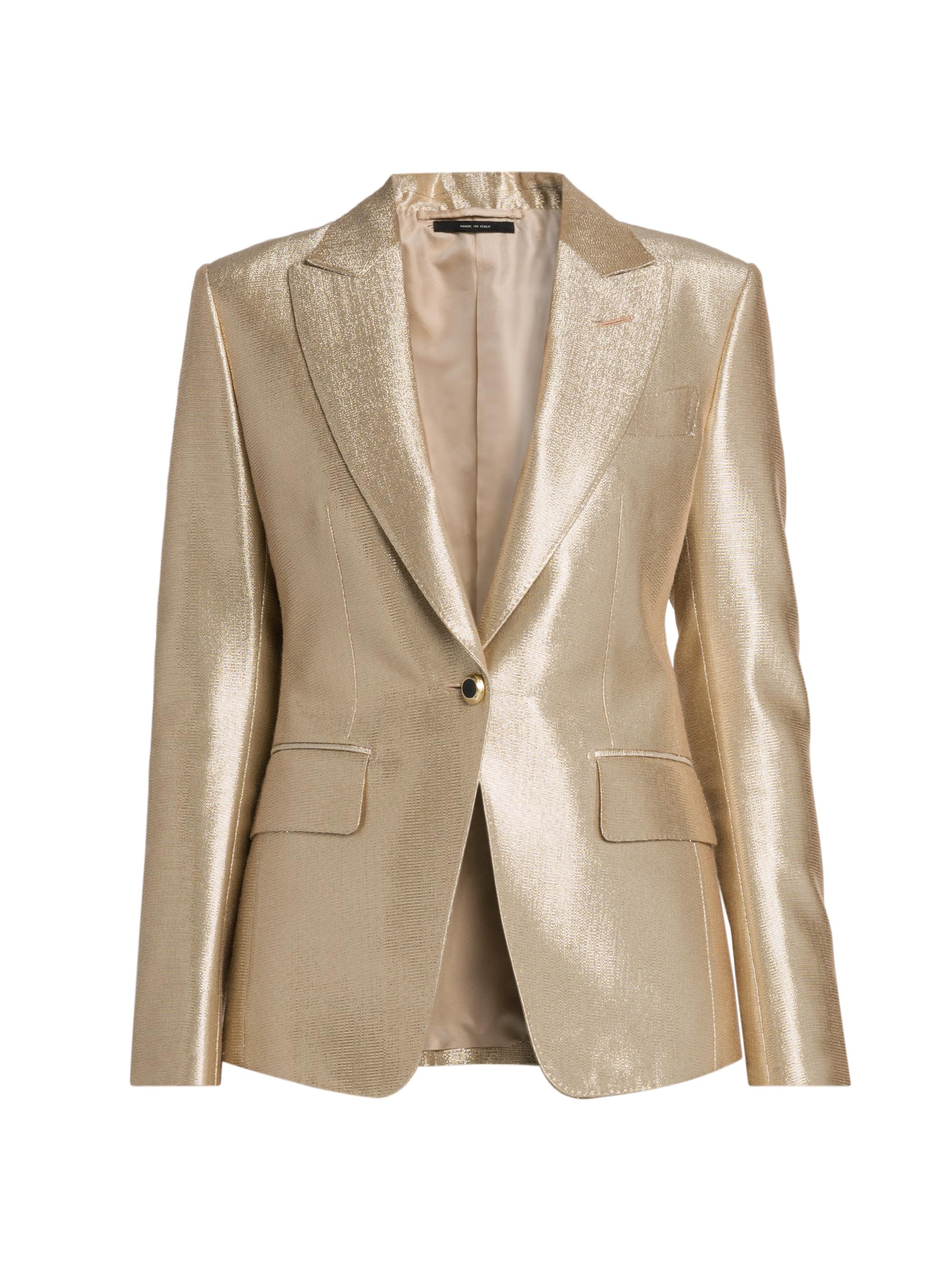TOM FORD Metallic Stretch Wool Single-Breasted Blazer | Saks Fifth
