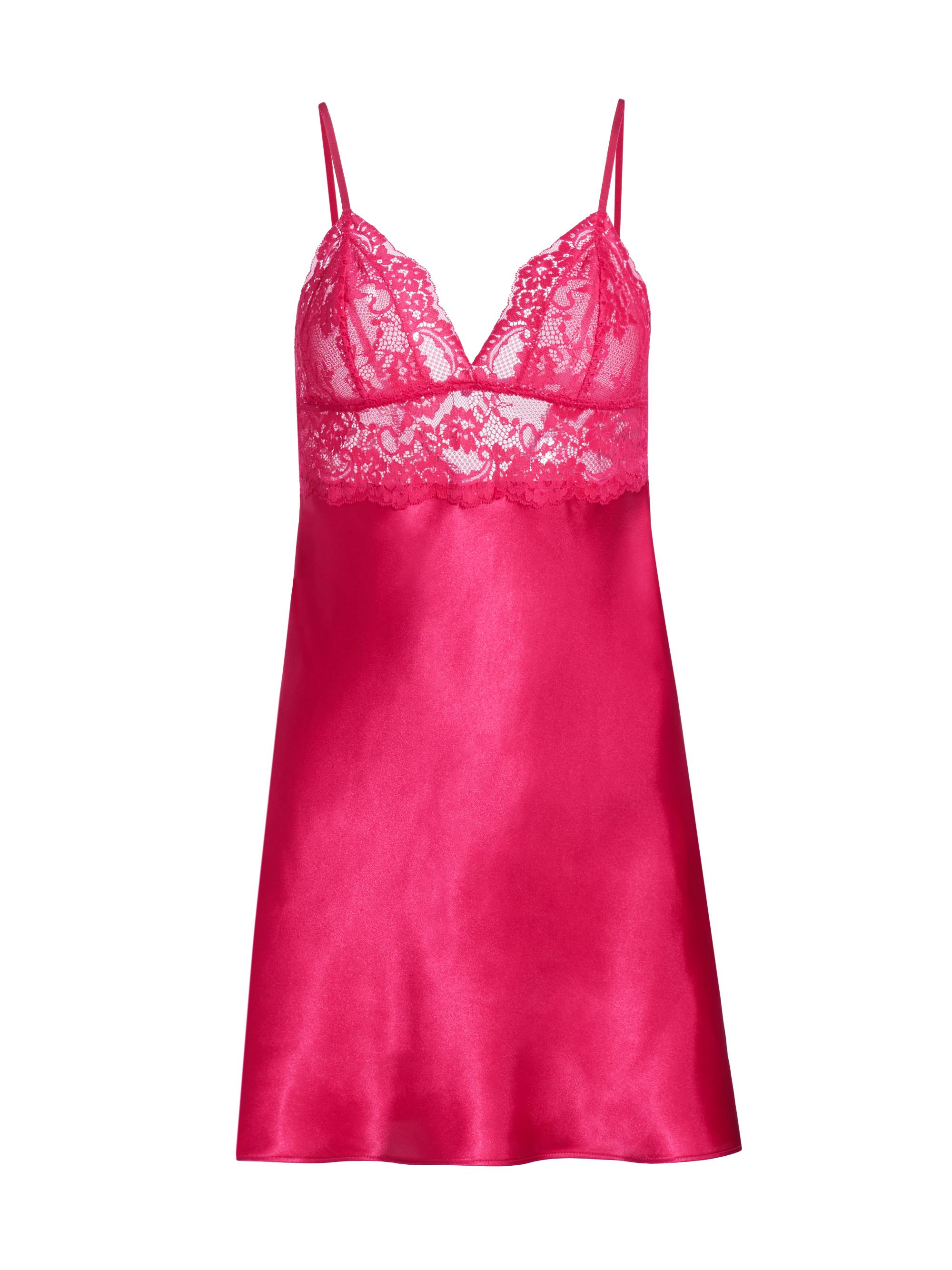 In Bloom Women's Rory Lace-Trimmed Satin Chemise - Ruby Red