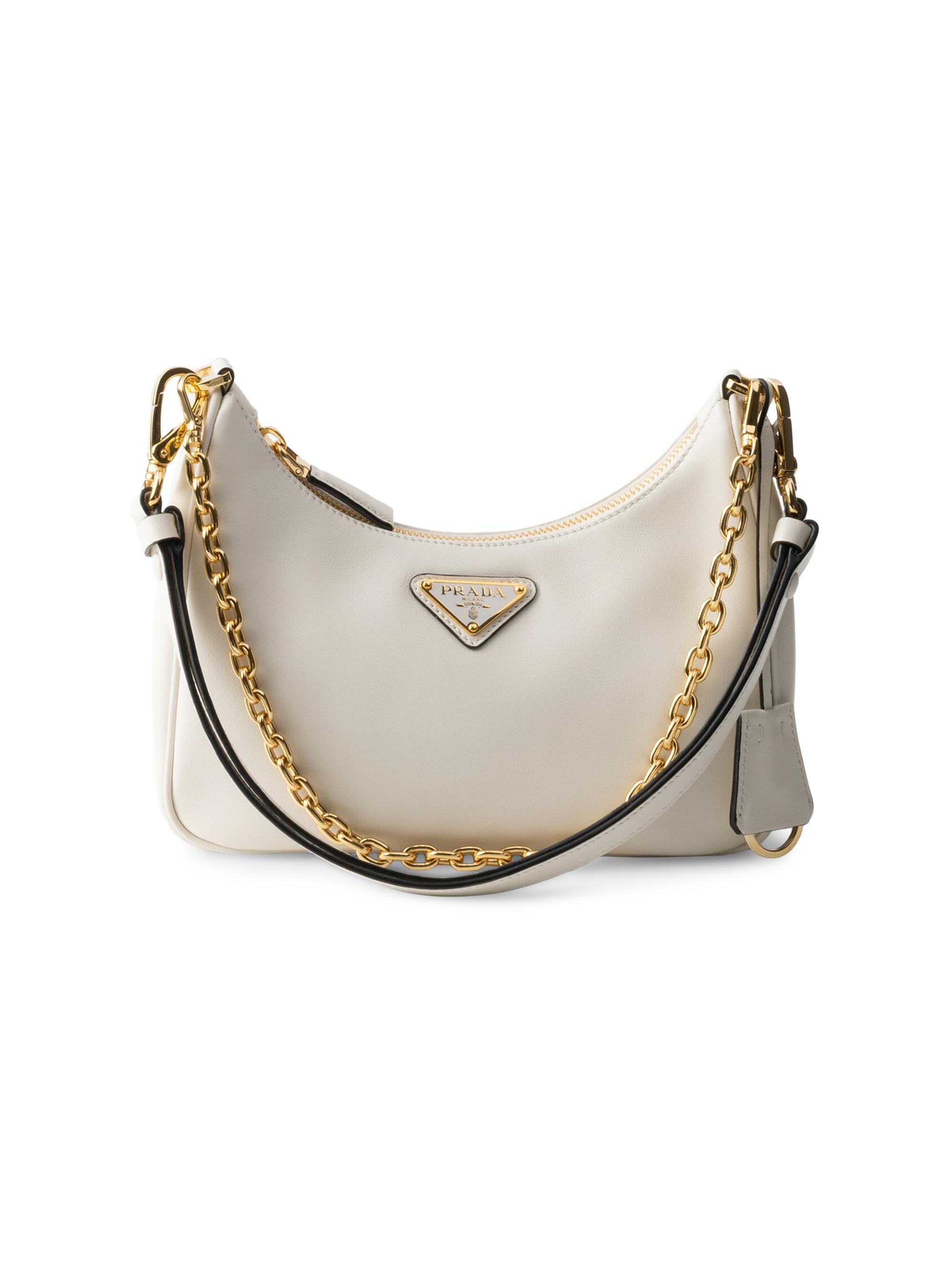 Prada Women's Re-Edition Leather Mini-Bag - White