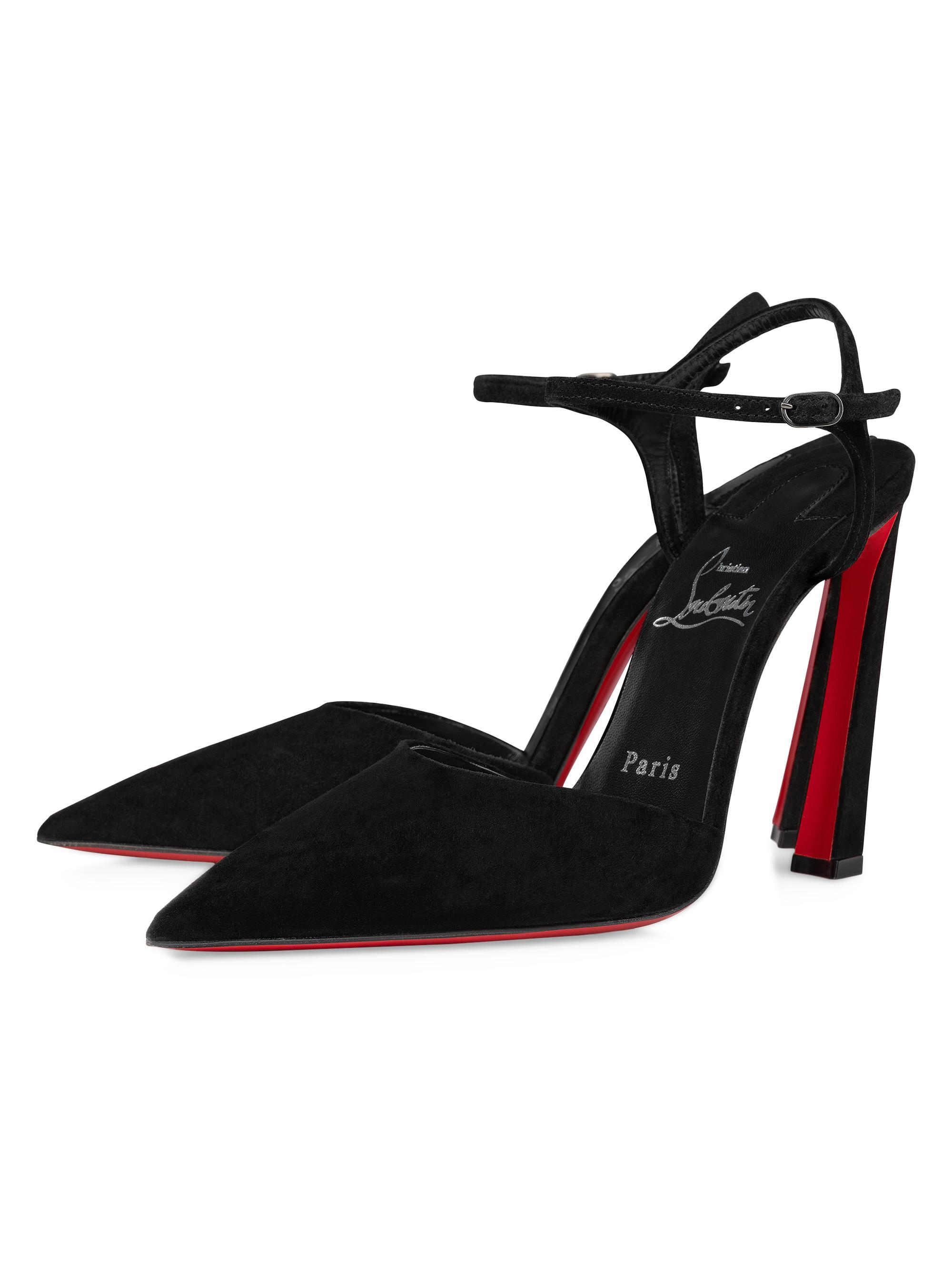 CL Condoroline 100 Mm Sling Back Pumps Veau Velours Black