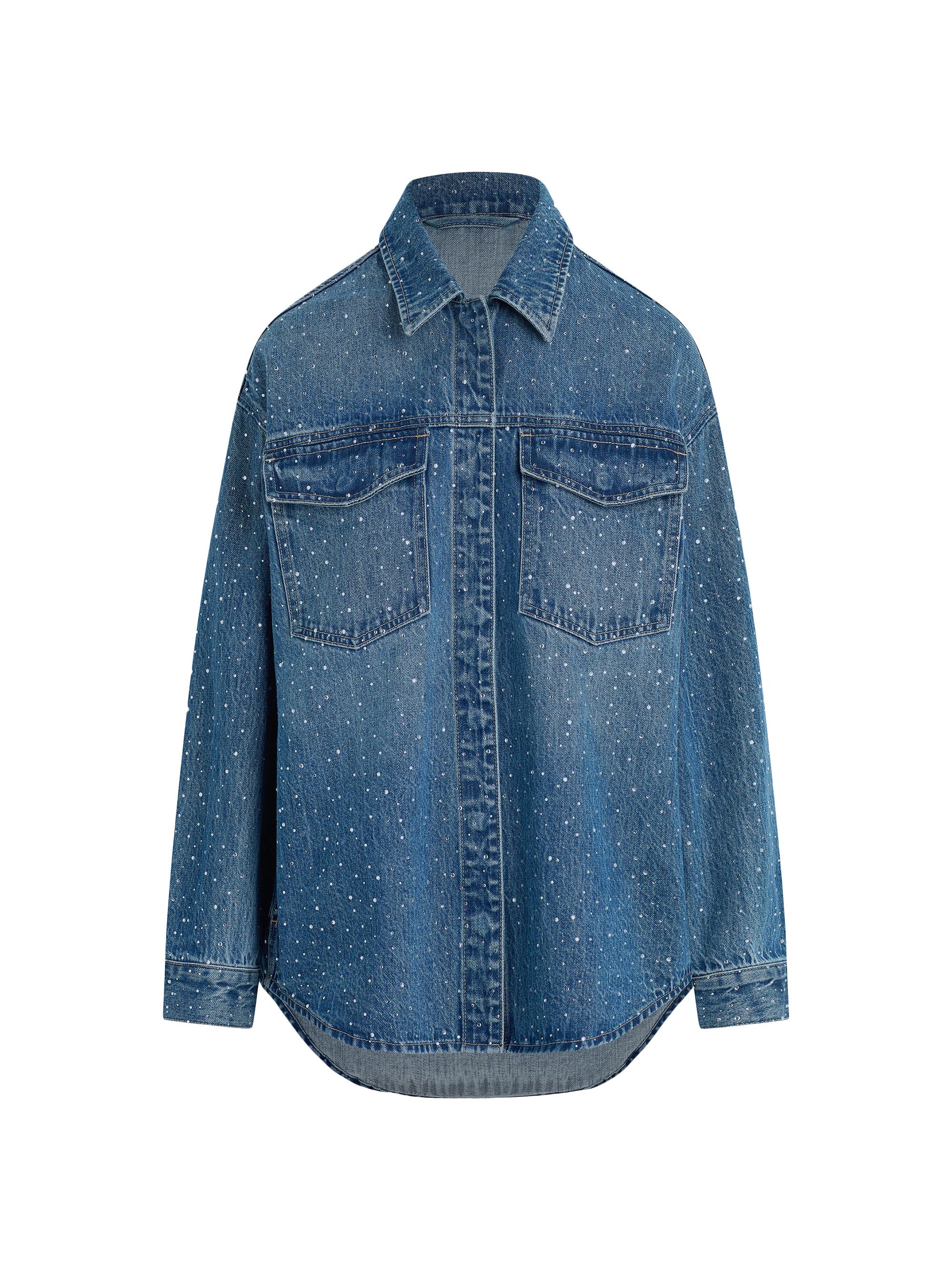 ジャケット・アウター DENIM LIKE PRINT SHIRT ジャケット・アウター DENIM LIKE PRINT SHIRT DENIM LIKE PRINT