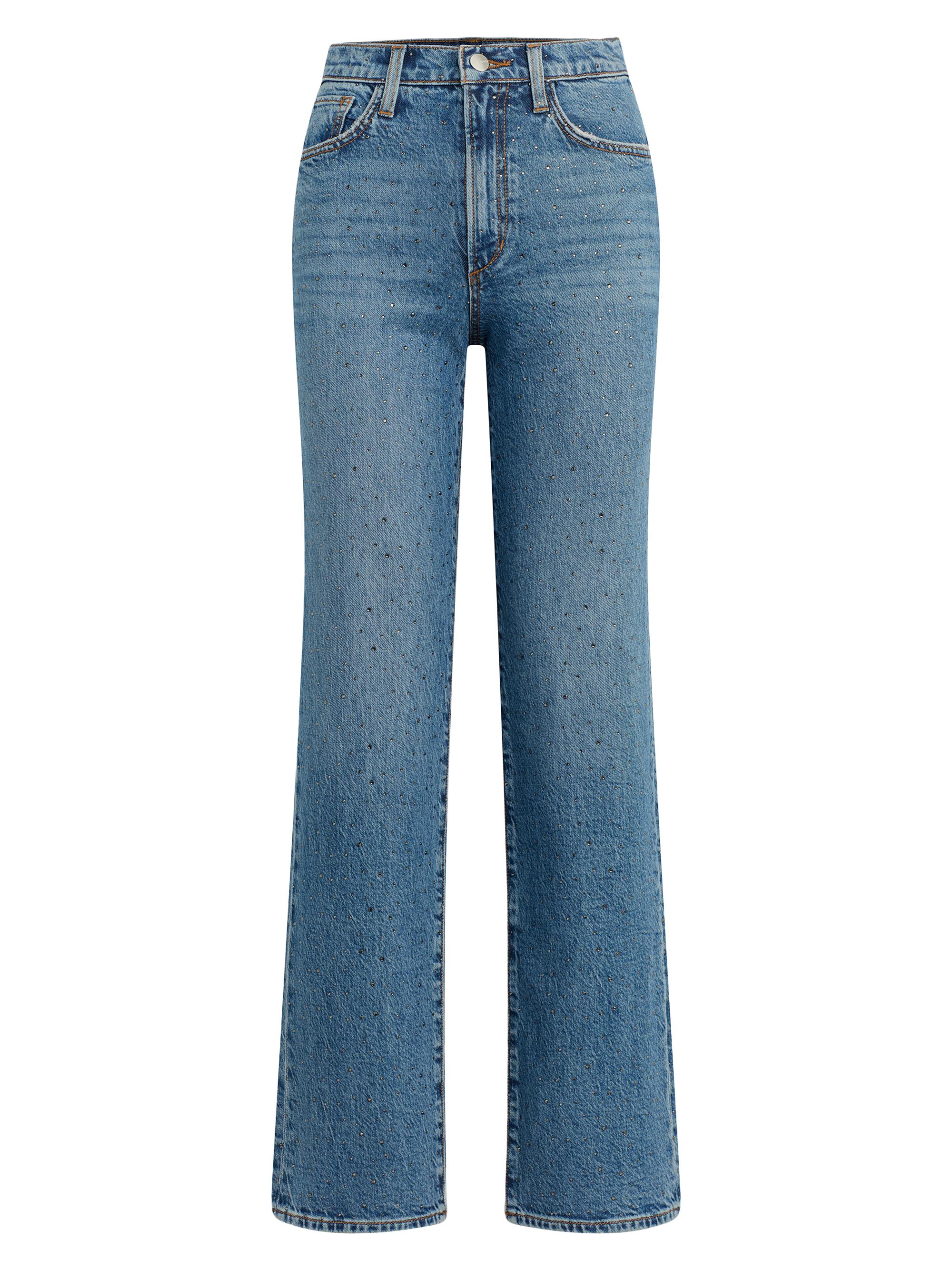 Joe's Jeans Women's The Margot Embellished High-Rise Straight-Leg Jeans - Stargaze