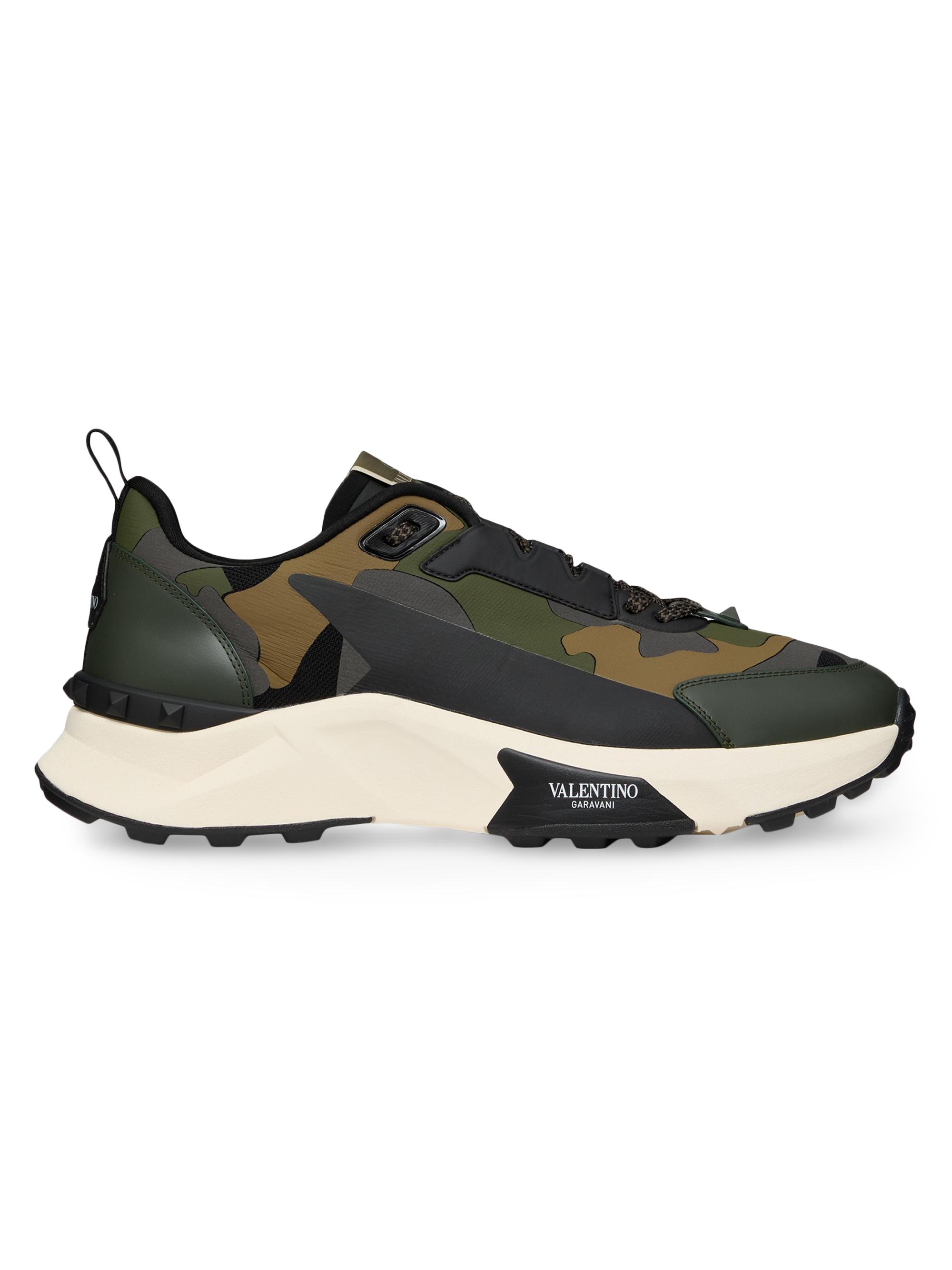 Valentino Garavani Low Top True Act Camouflage Sneakers in