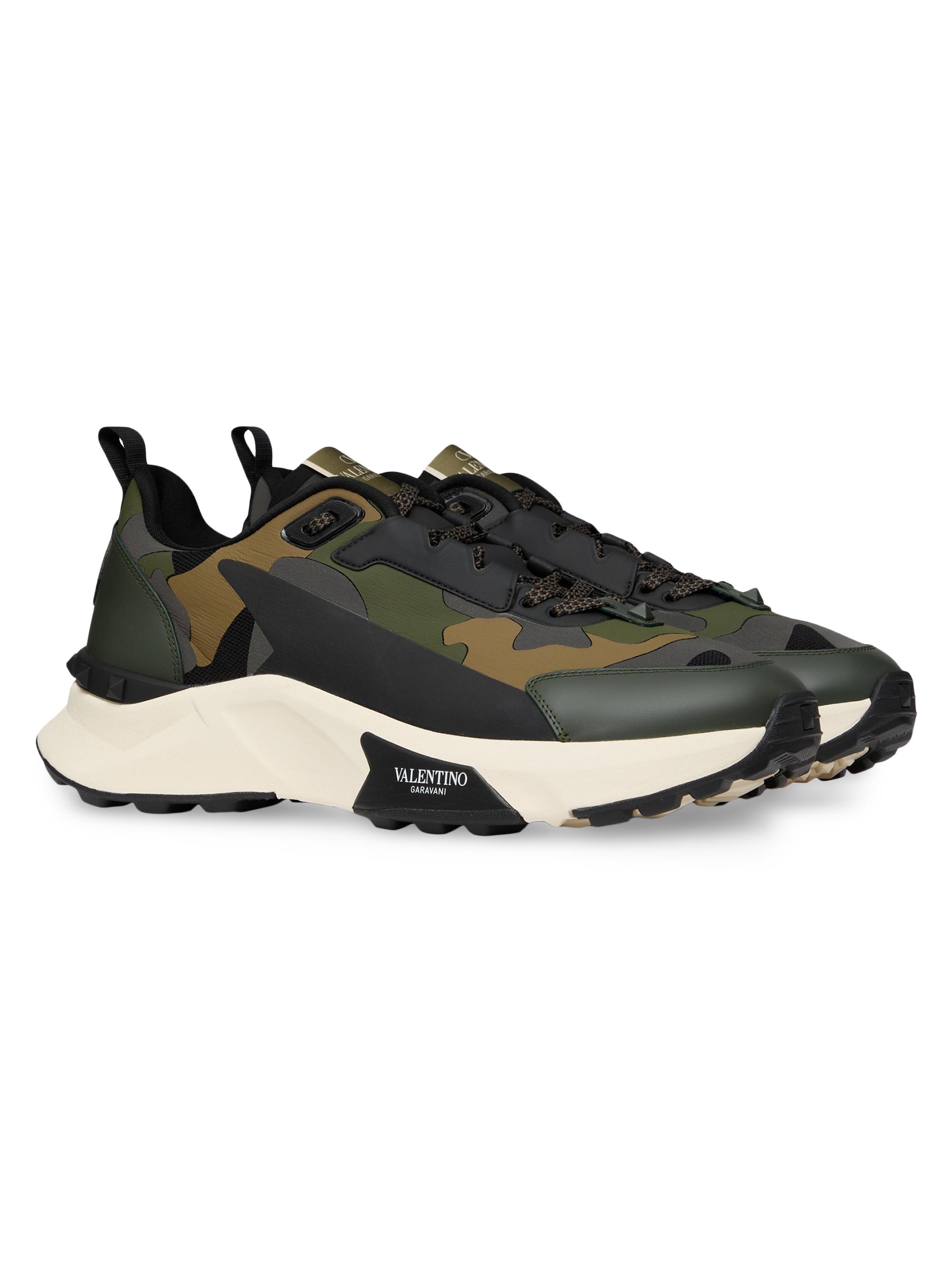 Valentino Garavani Low Top True Act Camouflage Sneakers in