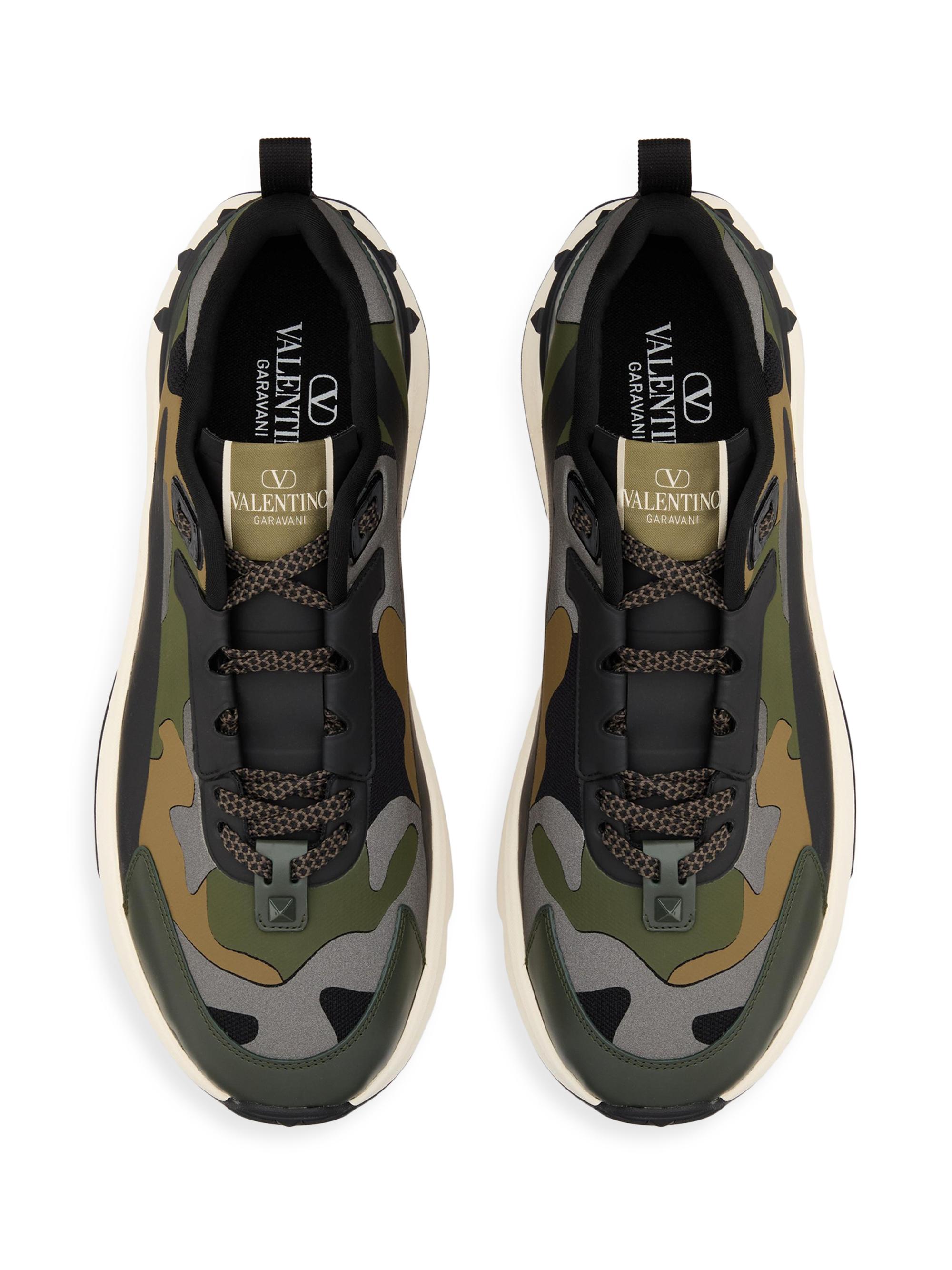 Valentino Garavani Low Top True Act Camouflage Sneakers in