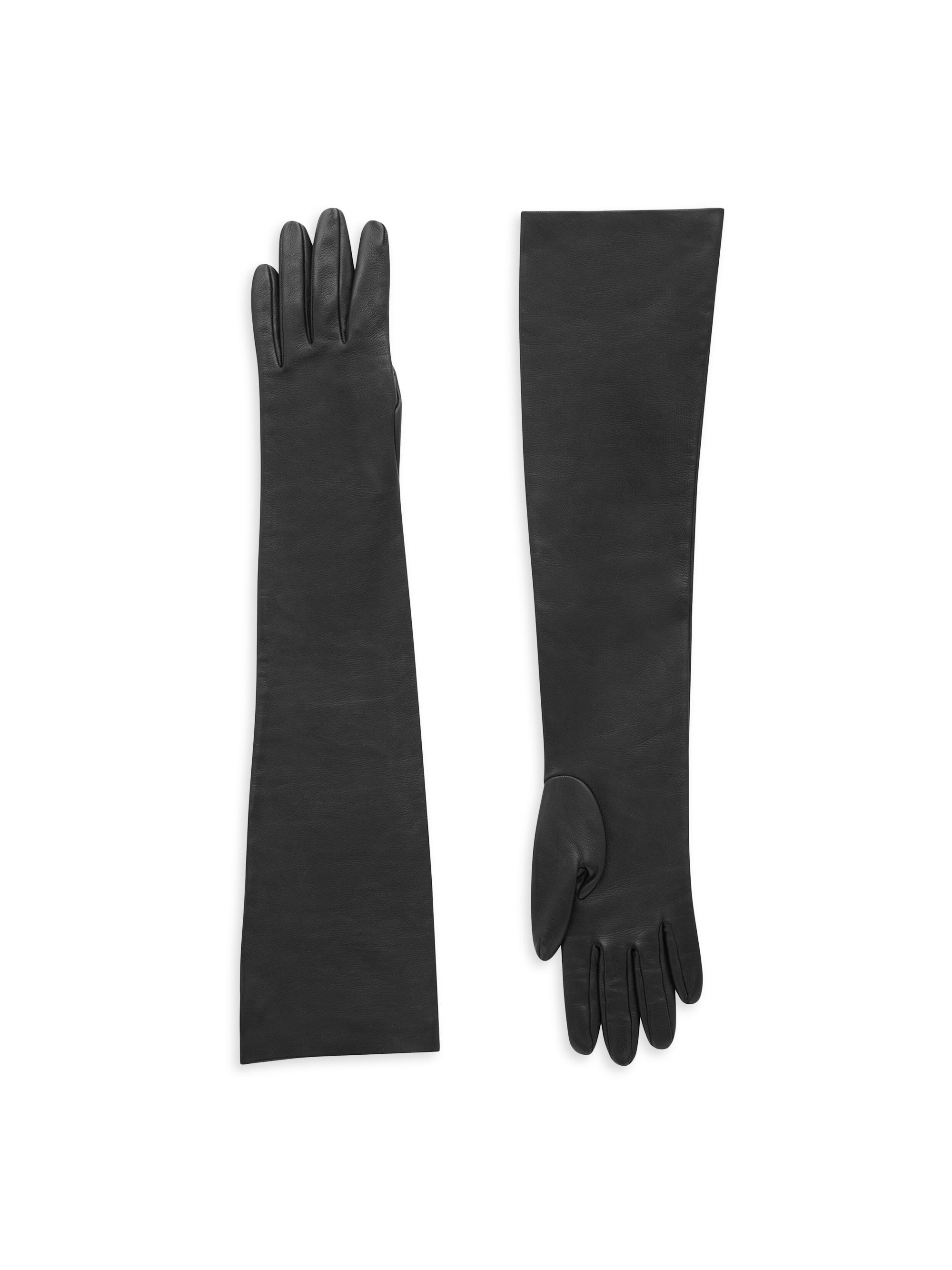 Saint Laurent Women's Opera Gloves in Lambskin - Black