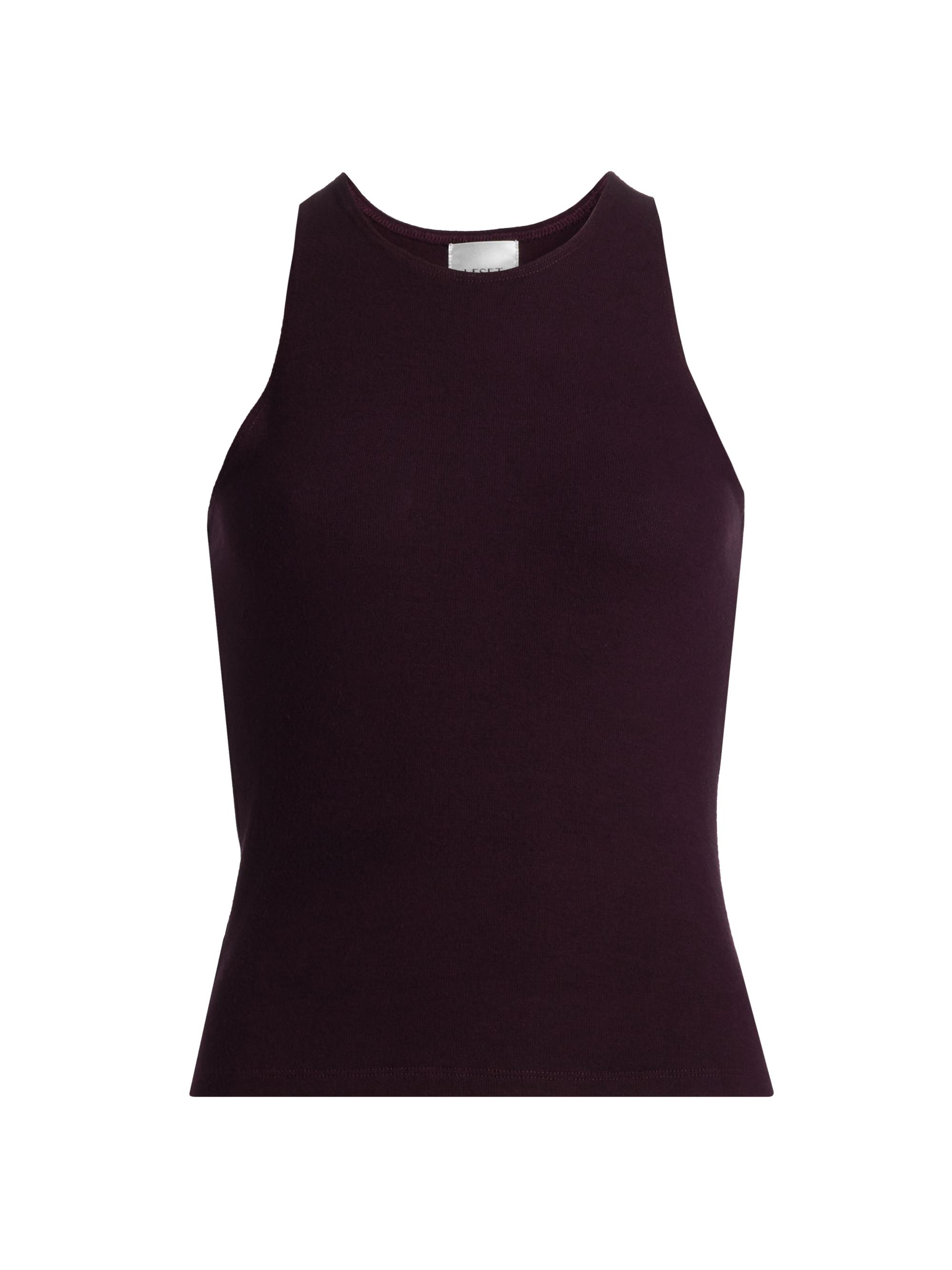 Leset Women's Lauren High Neck Tank Top - Black