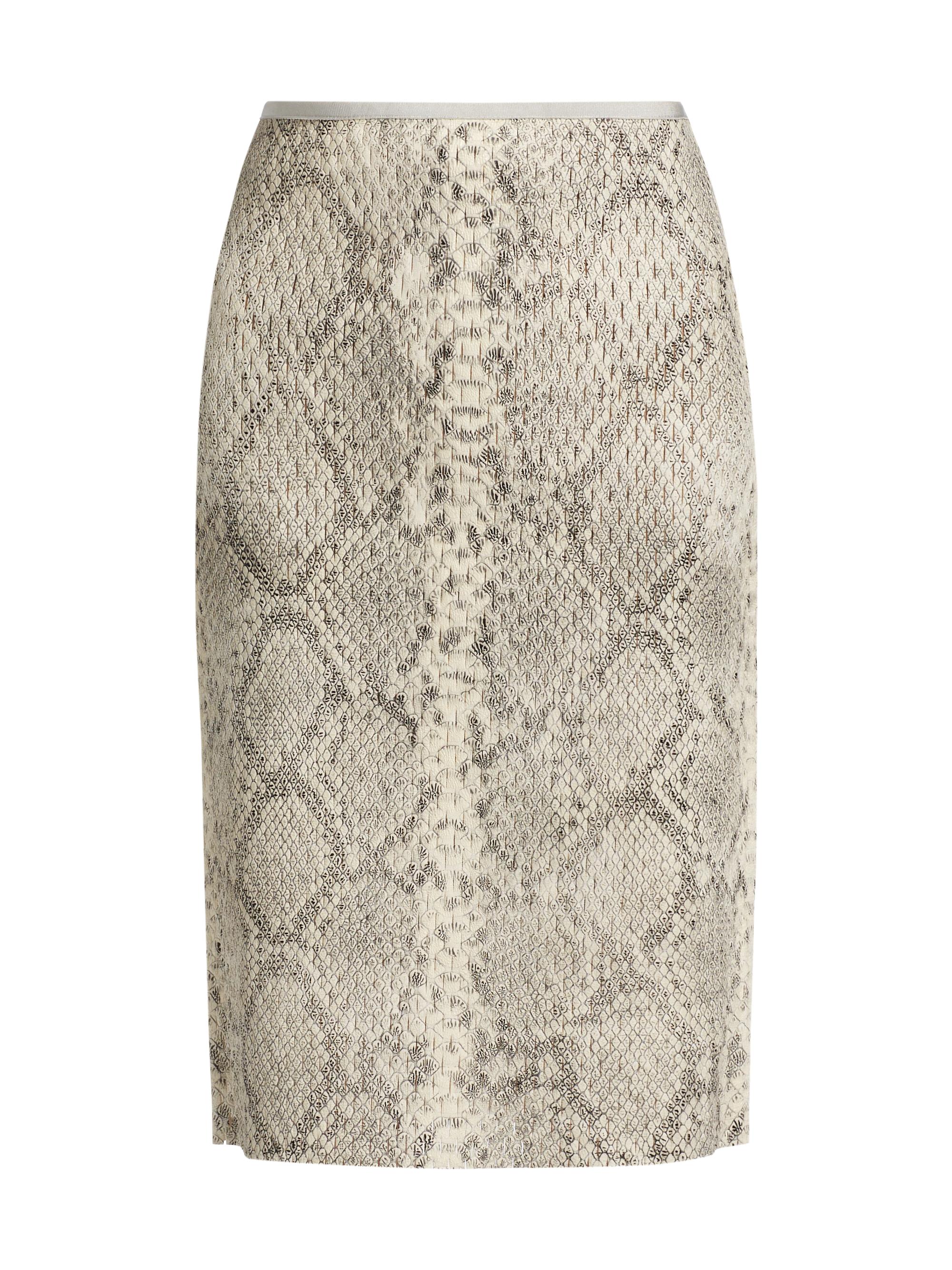 Alexander Wang Women's Engineered Slashing Snakeprint Midi-Skirt - Black White