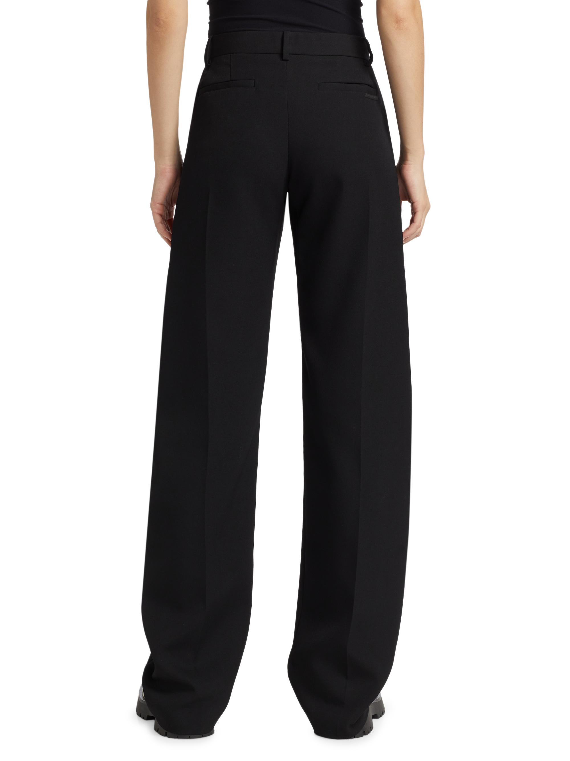 Bowed Leg Mid-Rise Pants