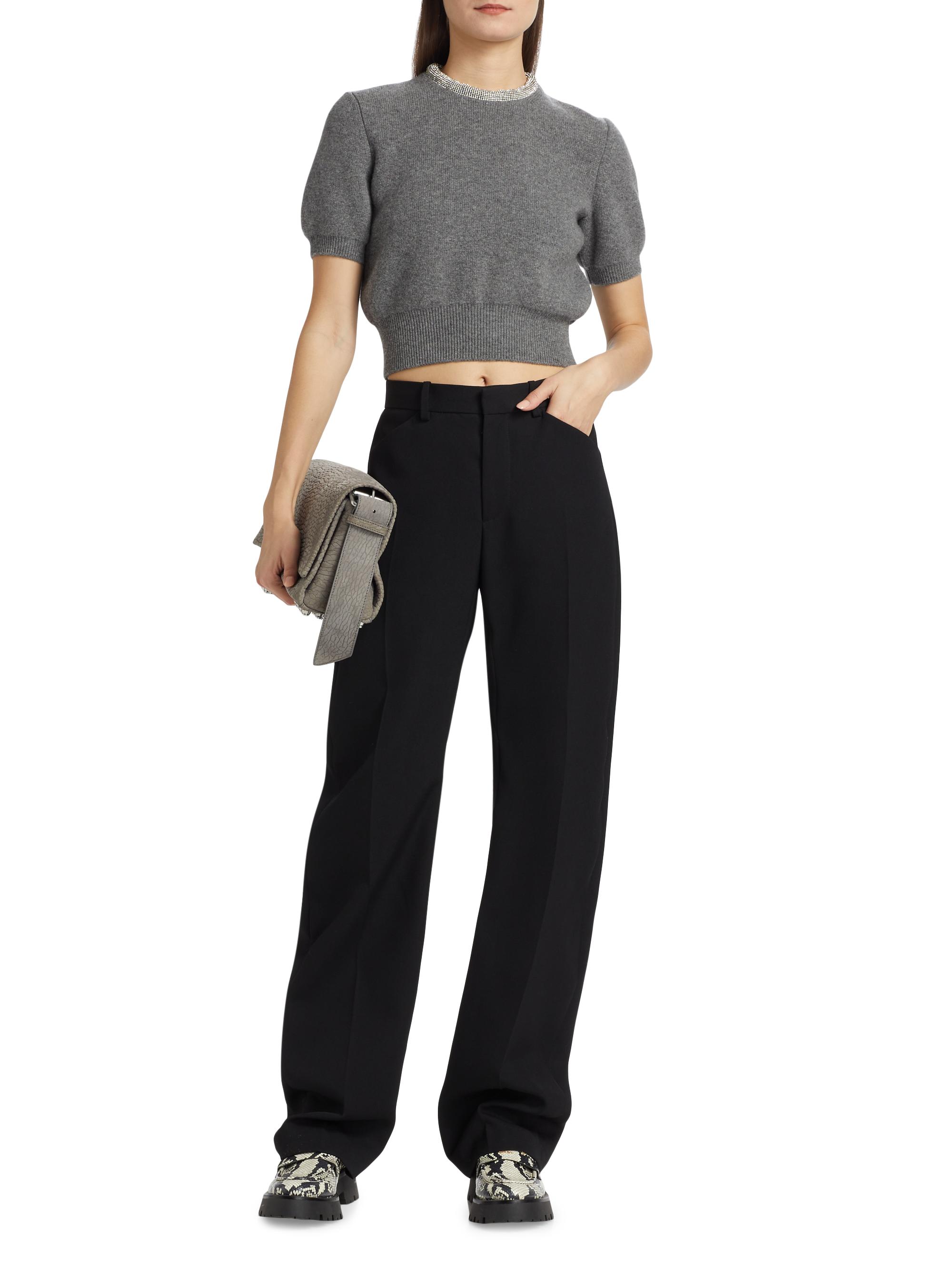 【美品】✨ Alexander Wang ✨ モックネックトップス ファスナー Alexander Wang Embellished Collar Top | Saks Fifth Avenue