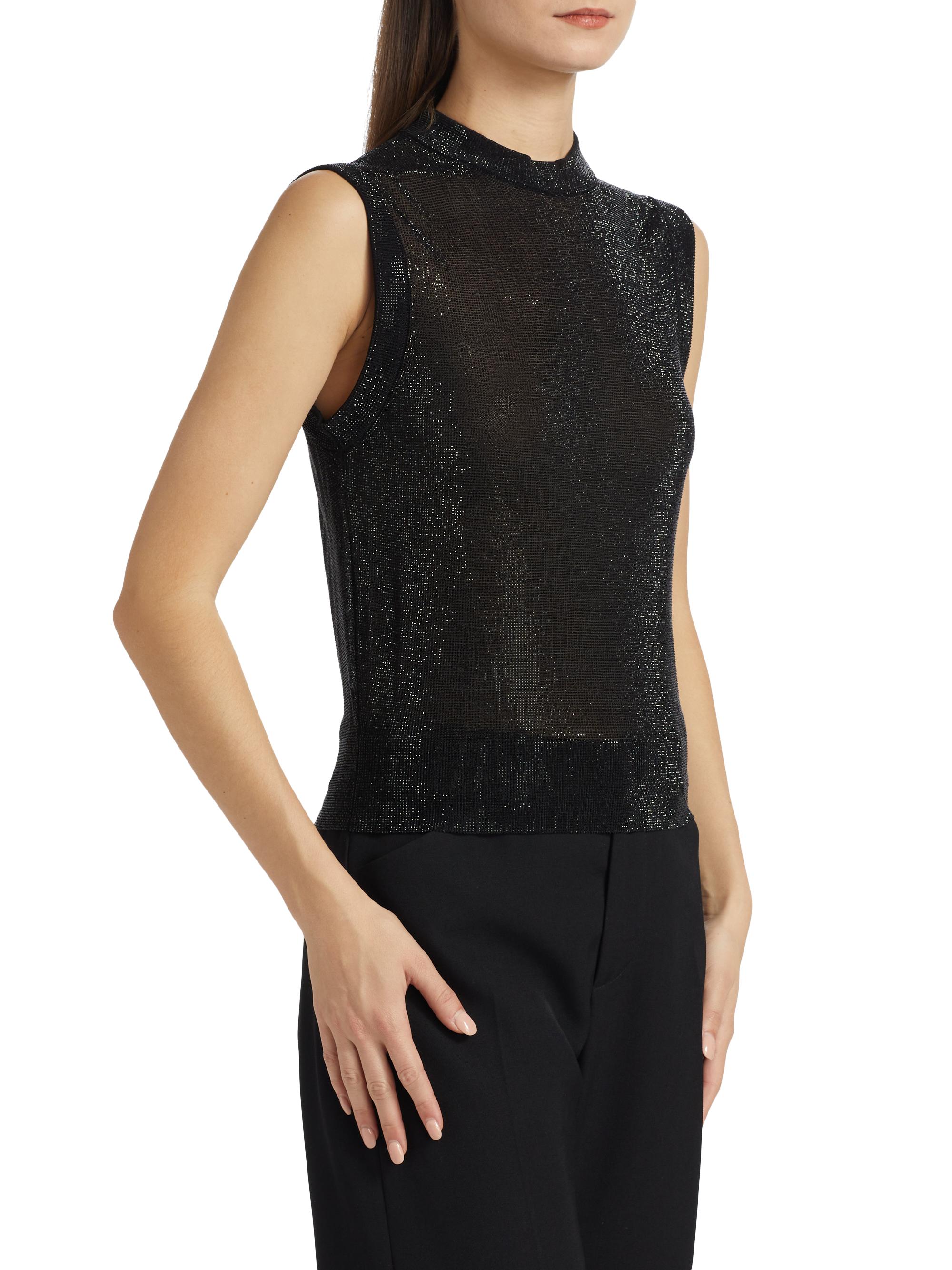 Alexander Wang Beaded Mock Turtleneck Tank | Saks Fifth Avenue
