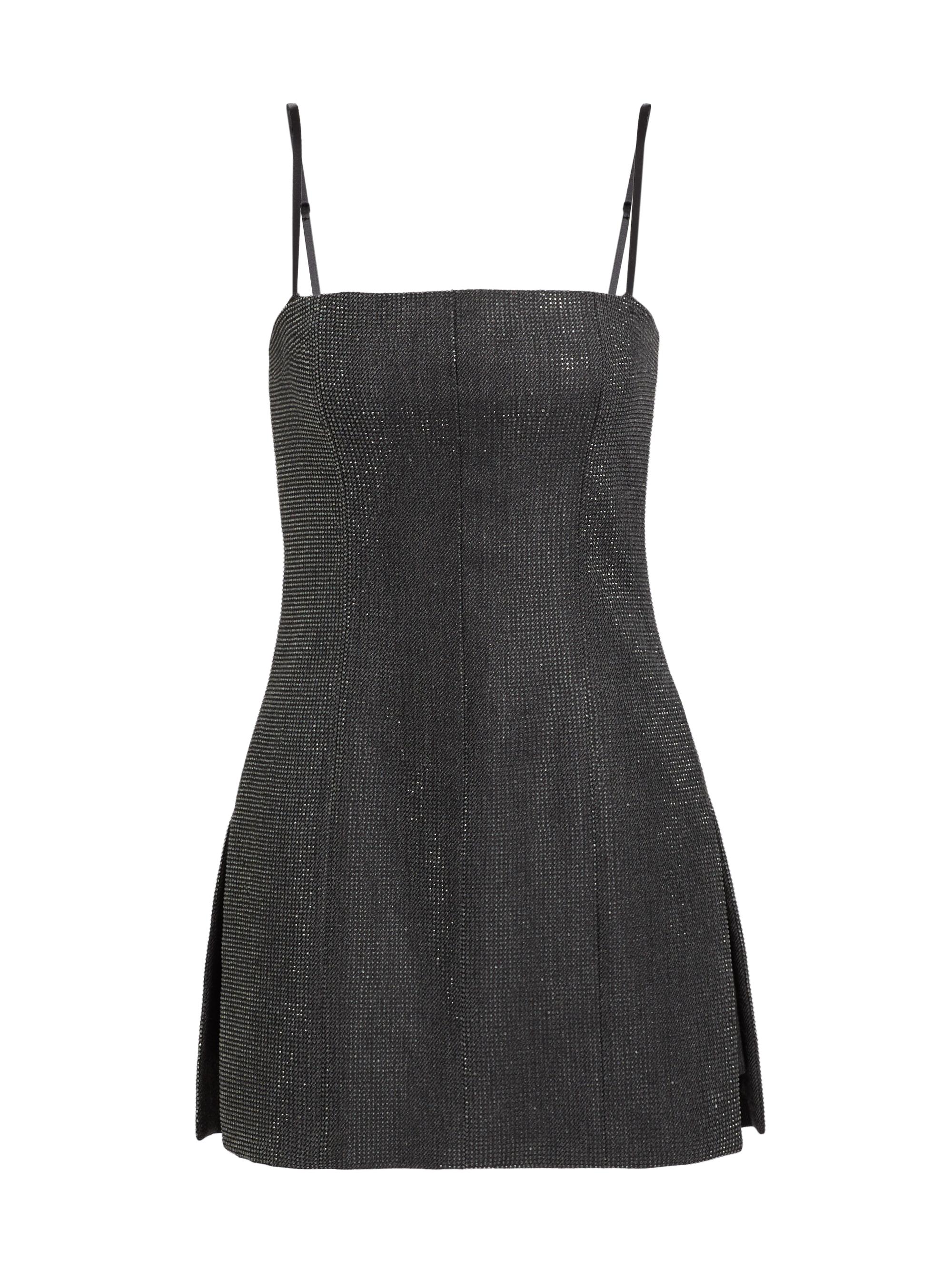 Alexander Wang Women's Hotfix Twill Minidress - Charcoal