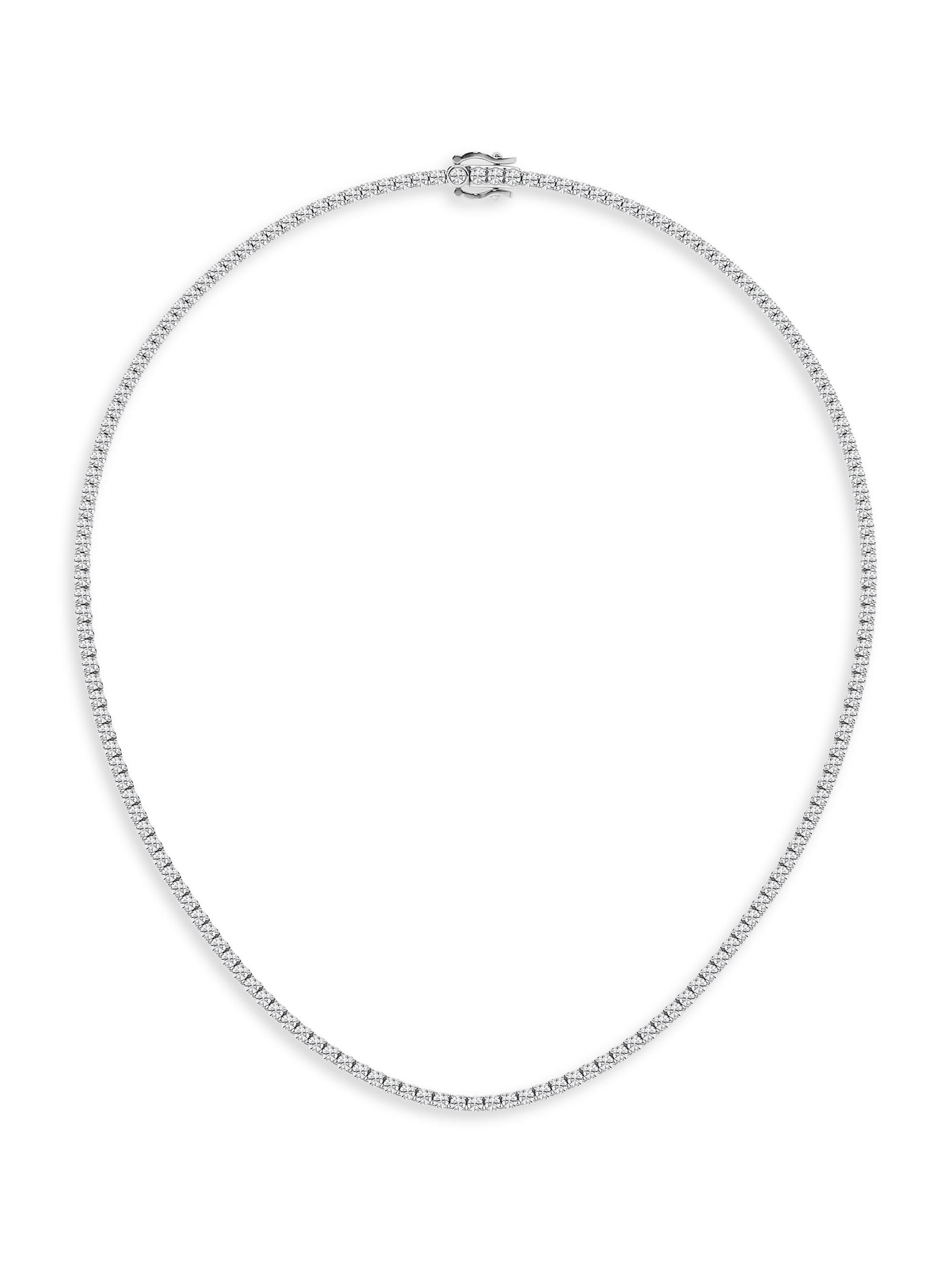 Saks Fifth Avenue Collection Women's 14K White Gold & Natural Diamond Tennis Necklace/5.00-15.00 TCW - 15 Tcw