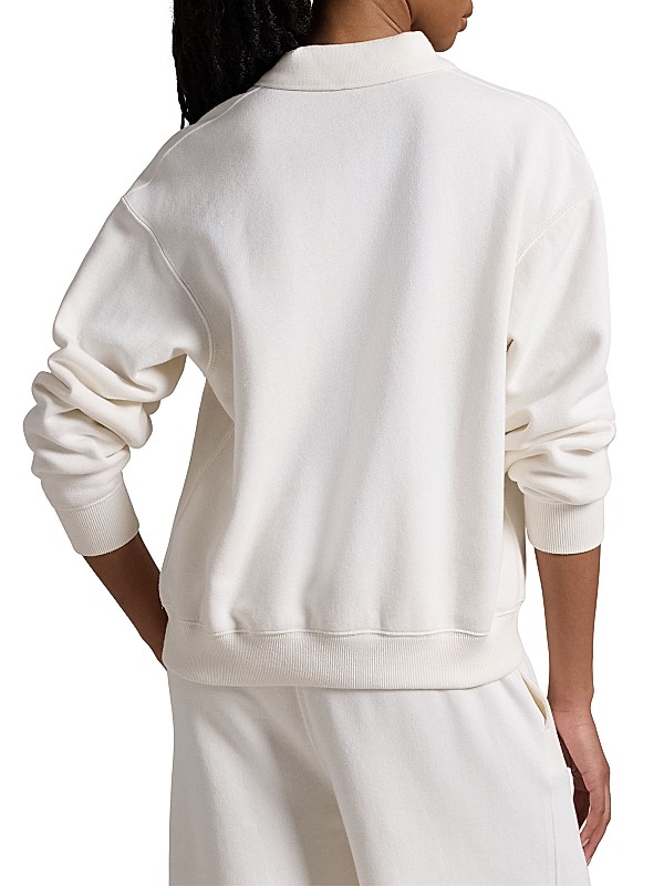 Polo Ralph Lauren Logo Fleece Polo Sweater | Saks Fifth Avenue Polo Ralph Lauren Logo Fleece Polo Sweater | Saks Fifth Avenue