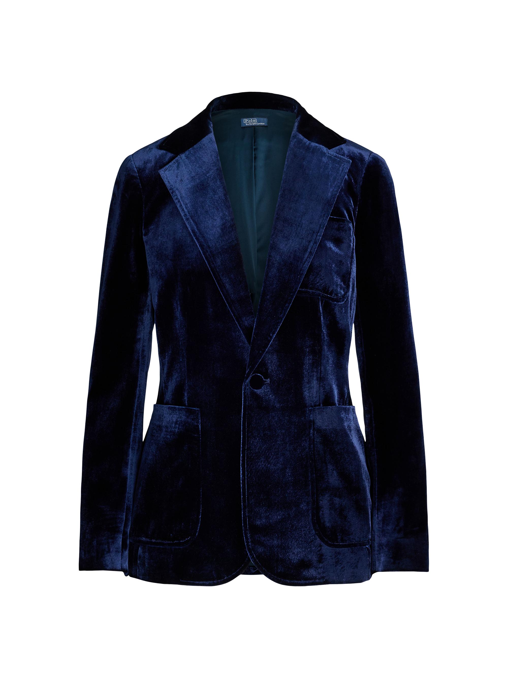Polo Ralph Lauren Women's Velvet Single-Breasted Blazer - Navy