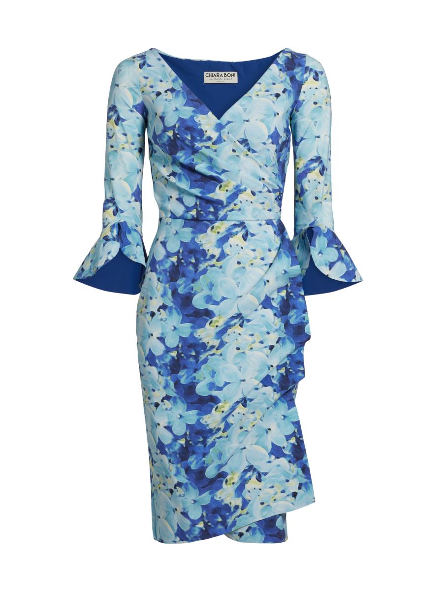 Robe Sisley En Jersey Bleu-Vert - Taille 36, Occasion Très Bon État, Style Tendance