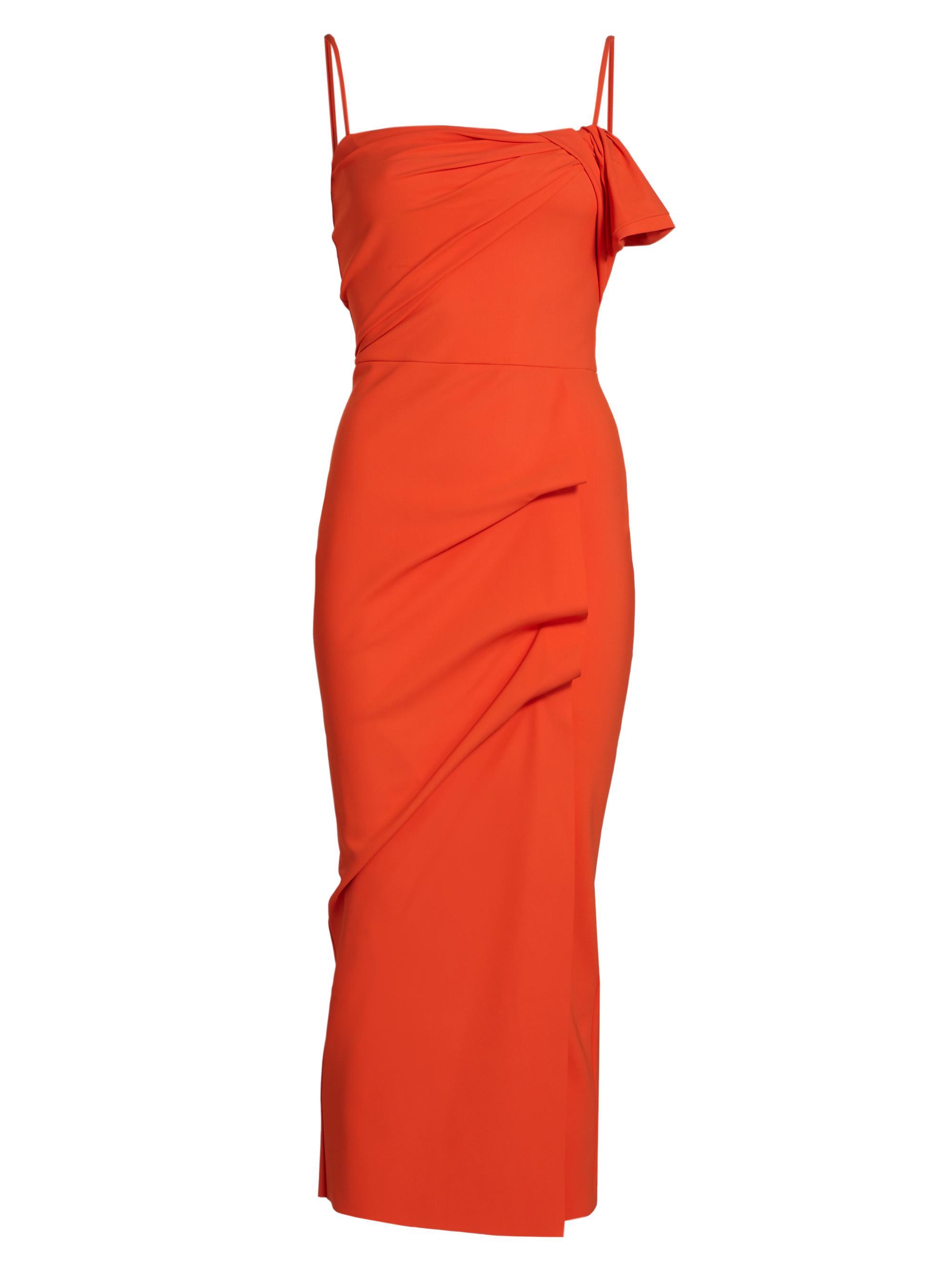 Chiara Boni La Petite Robe Women's Alcendre Draped Cocktail Dress - Tangerine