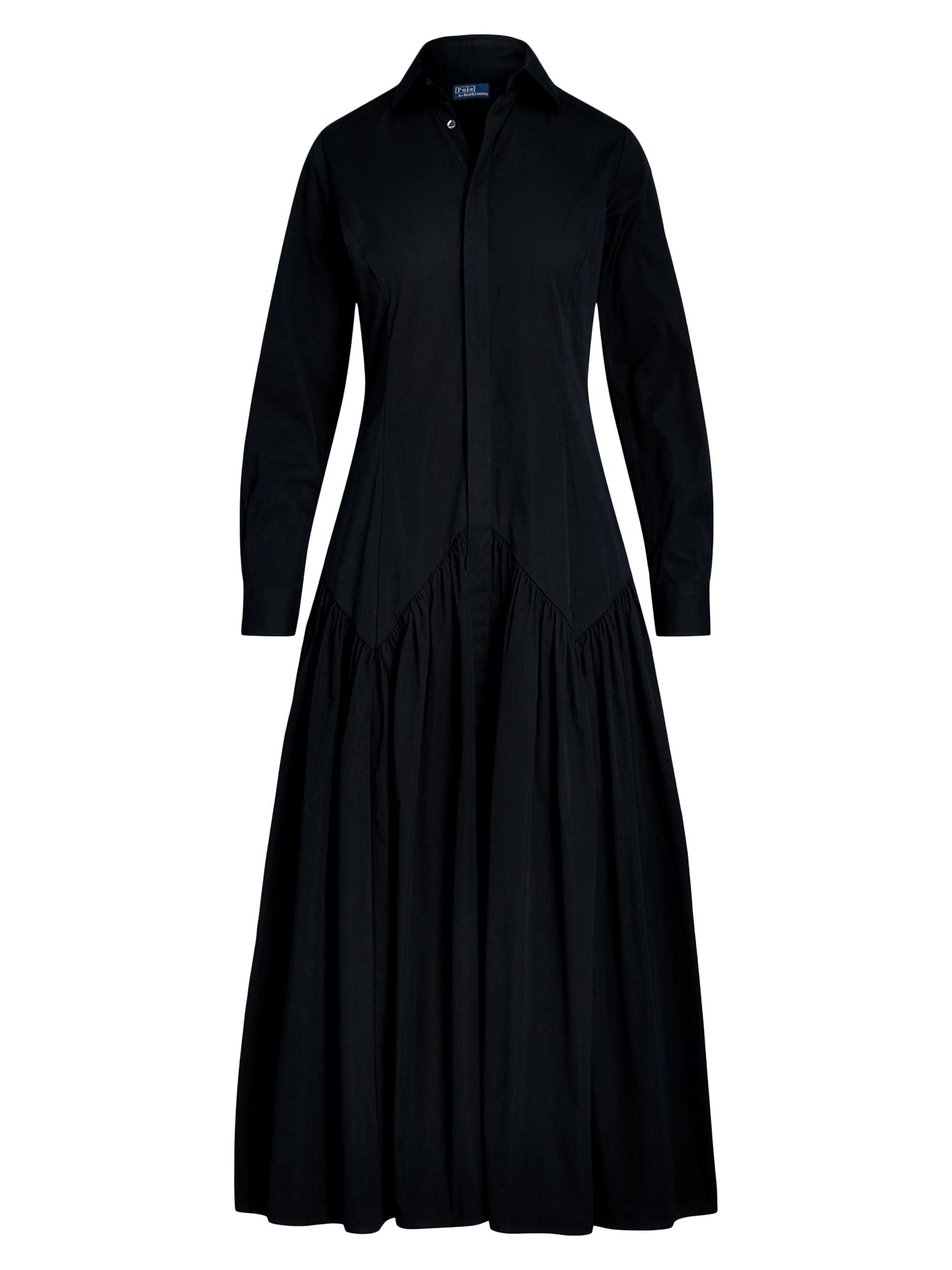 Polo Ralph Lauren Women's Shirred Yoke Oxford Maxi Shirtdress - Polo Black