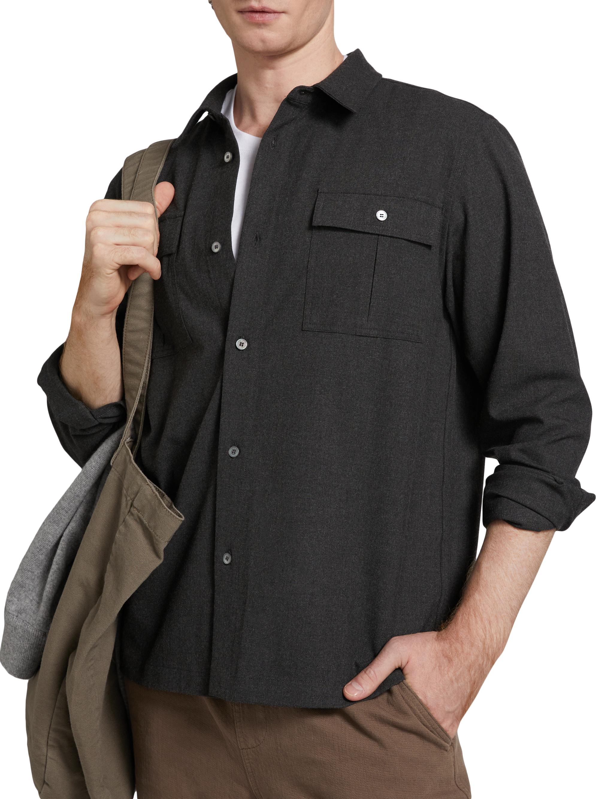 marka 20aw LAPELLESS SHIRT JACKET サイズ1 LAPELLESS SHIRT JACKET WOOL SOFT SERGE - marka 「Area」