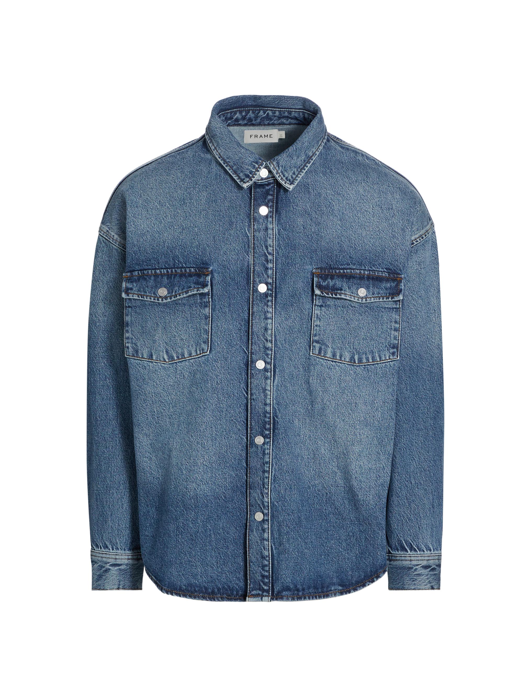 Frame Men's Denim Snap-Front Shirt - Briset